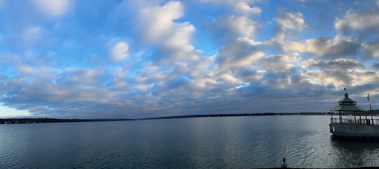 Panorama of Owasco Lake.