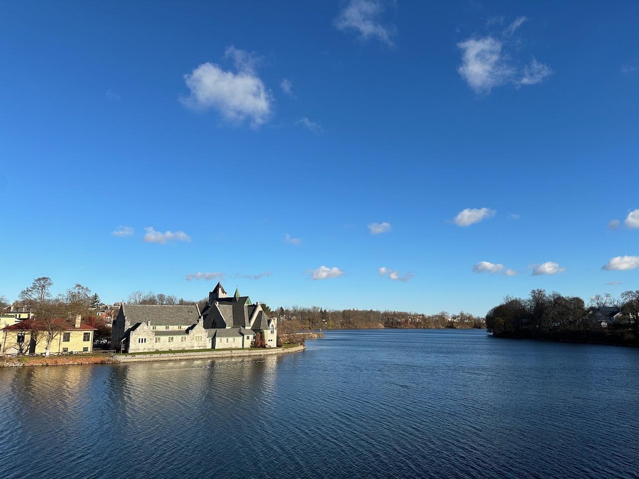 View of Trinity Church and Seneca River.