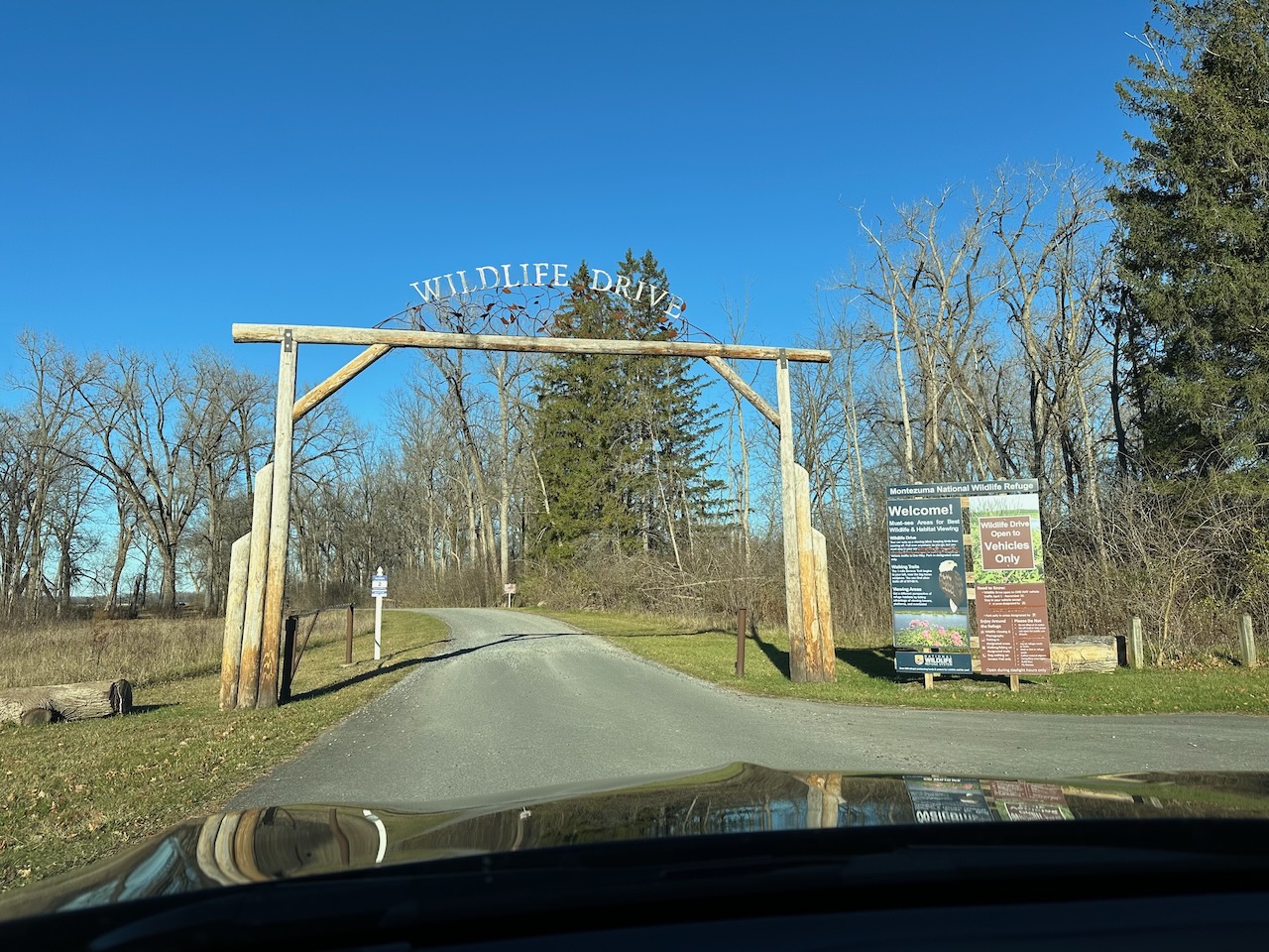 Entrance to Wildlife Drive.