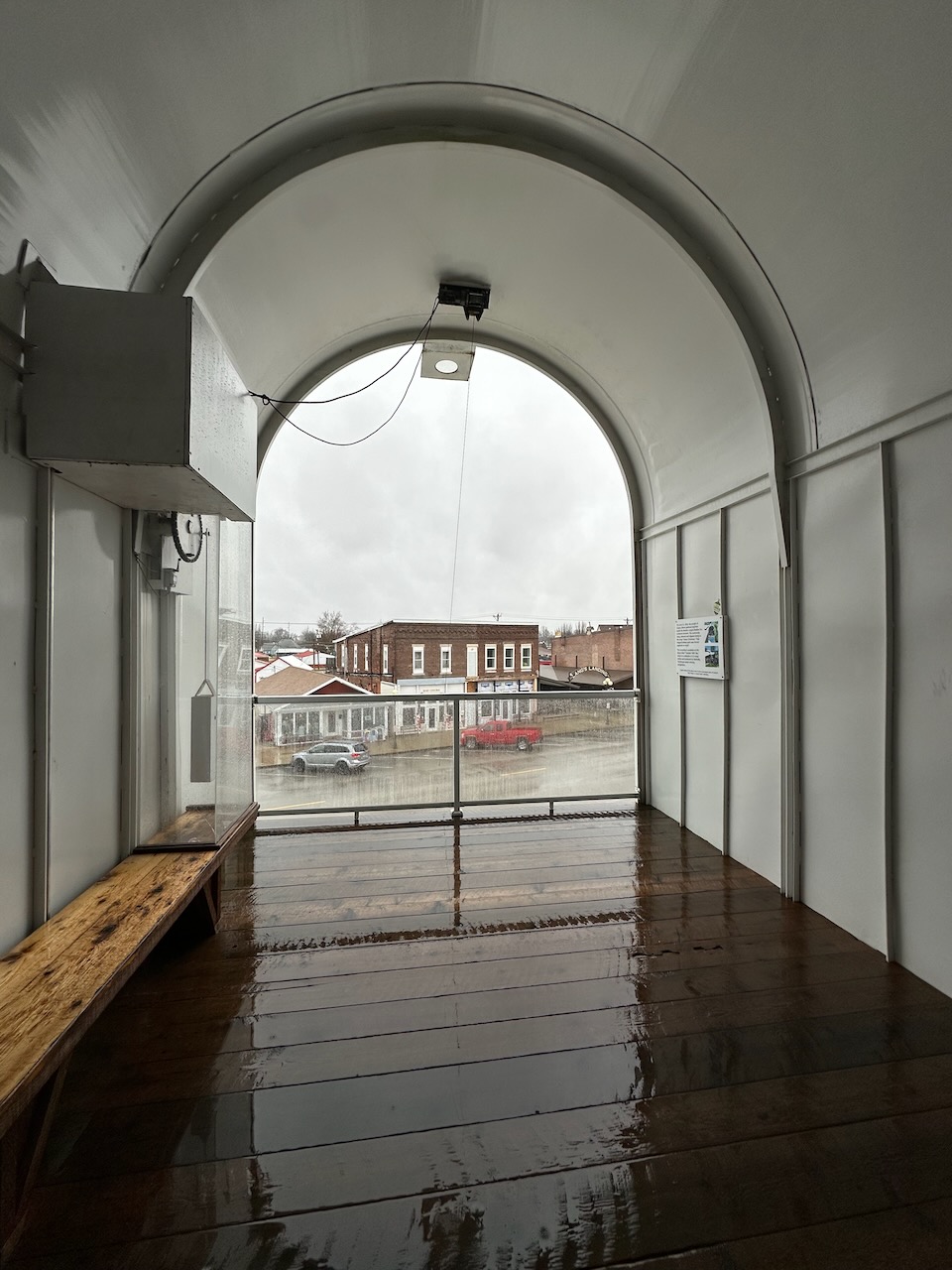 Interior of World's Largest Mailbox.