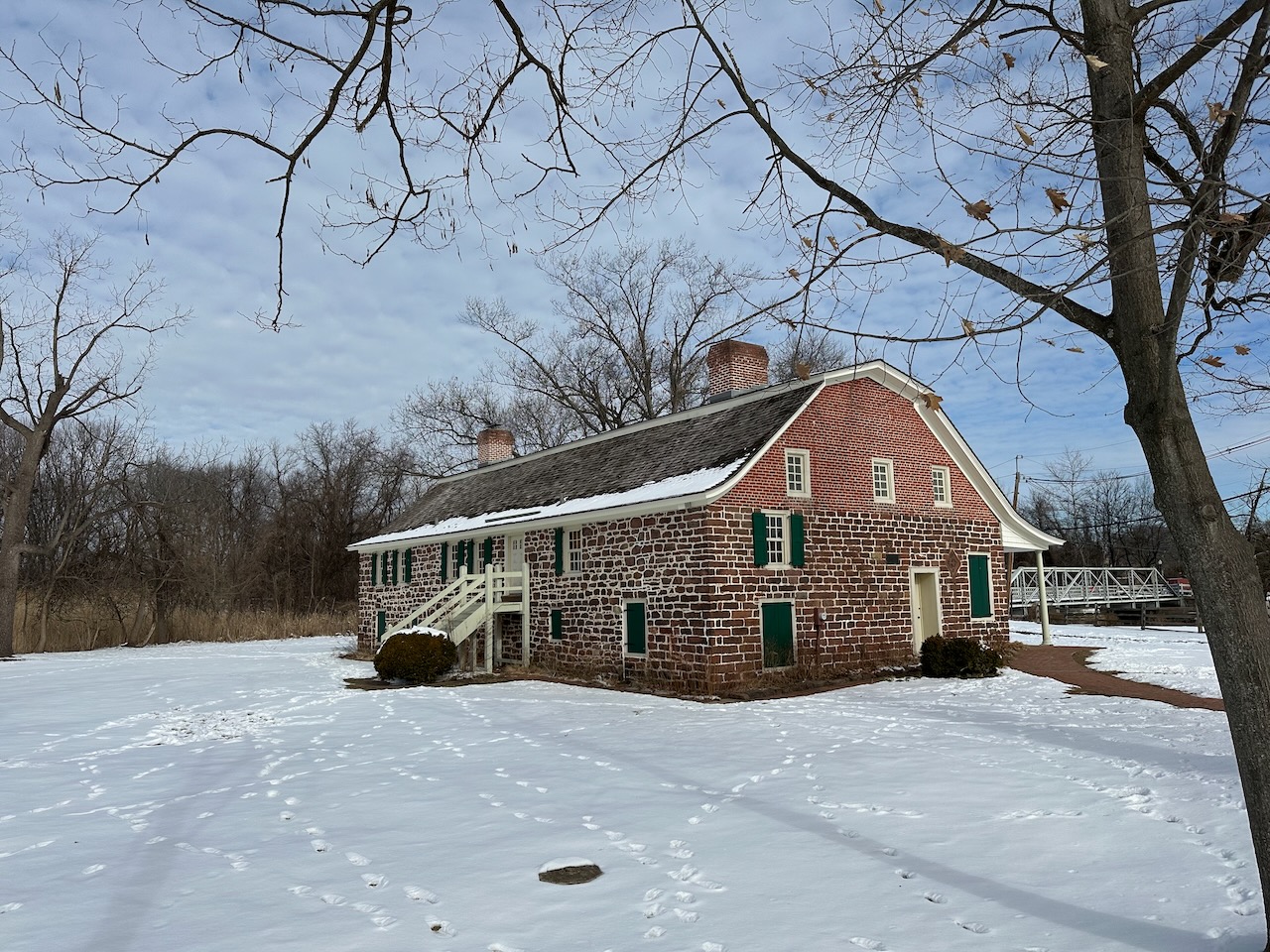Rear view of Steuben House. 