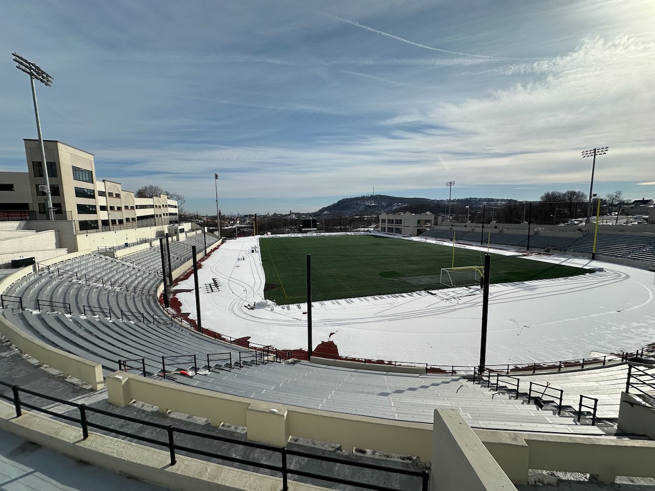 Interior of Hinchliffe Stadium. 