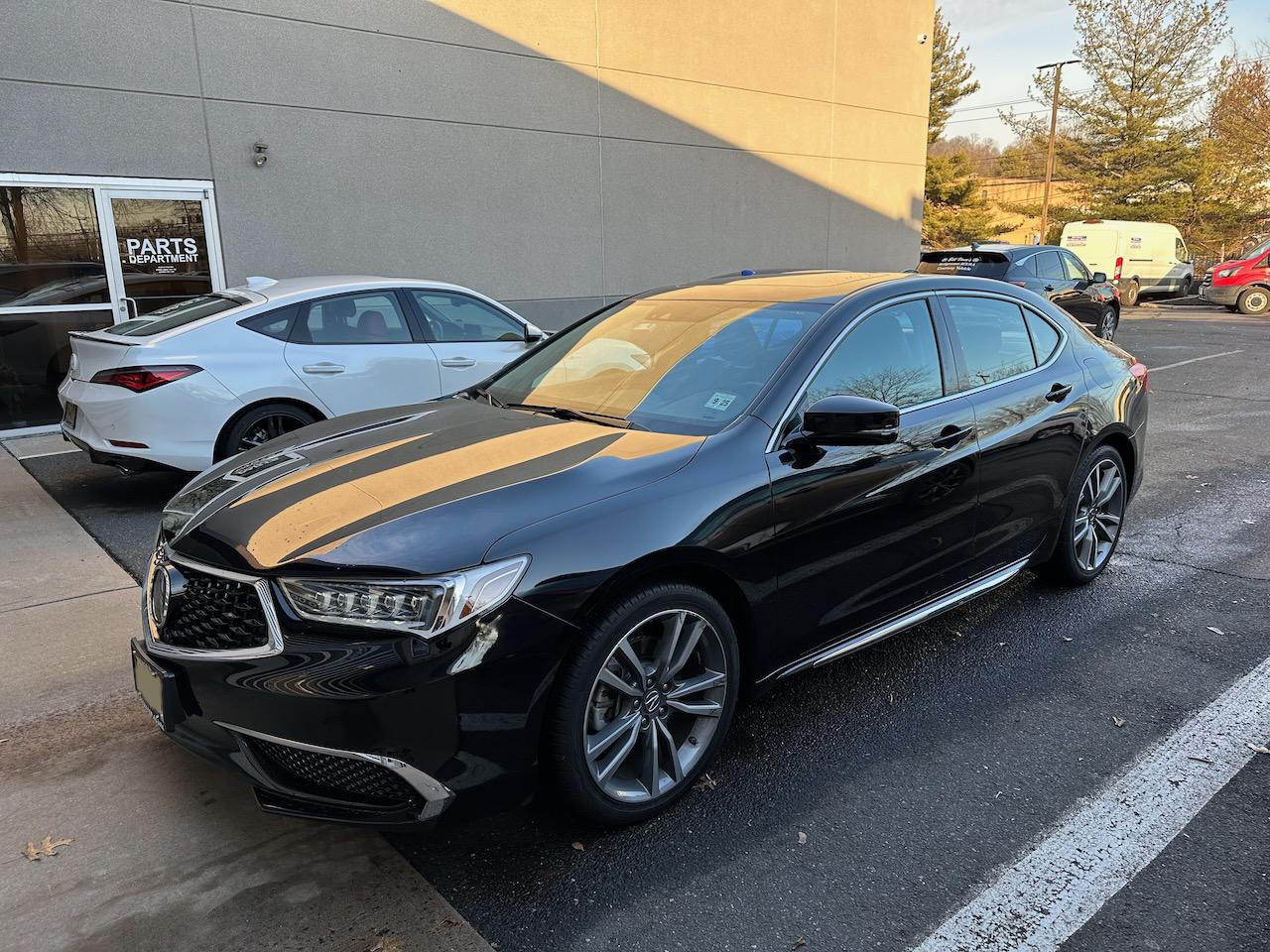 2020 Acura TLX outside of dealership. 