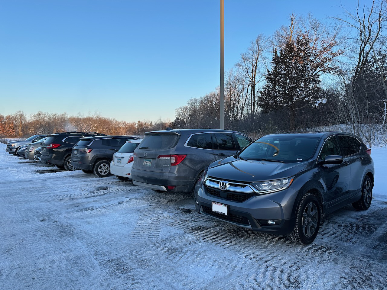 2019 Honda CR-V parked in row of vehicles. 