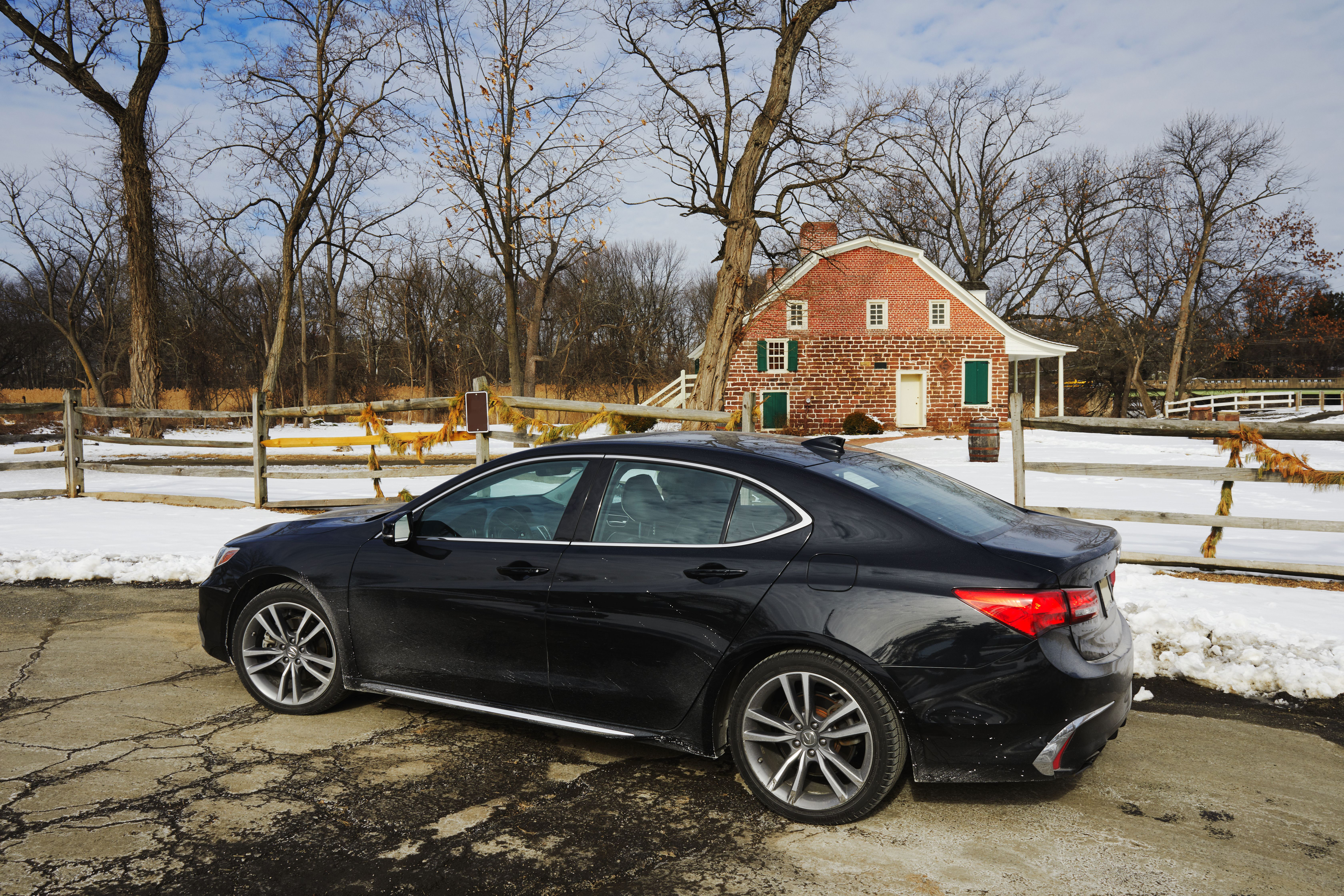 2020 Acura TLX parked in front of Steuben House. 