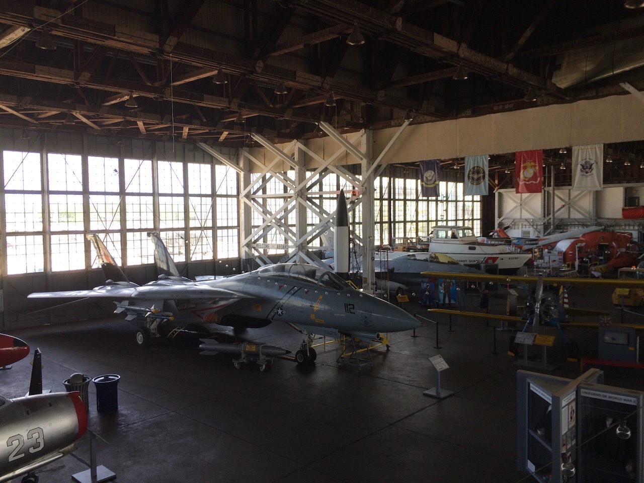 Airplane hanger at NAS Wildwood Aviation Museum. 