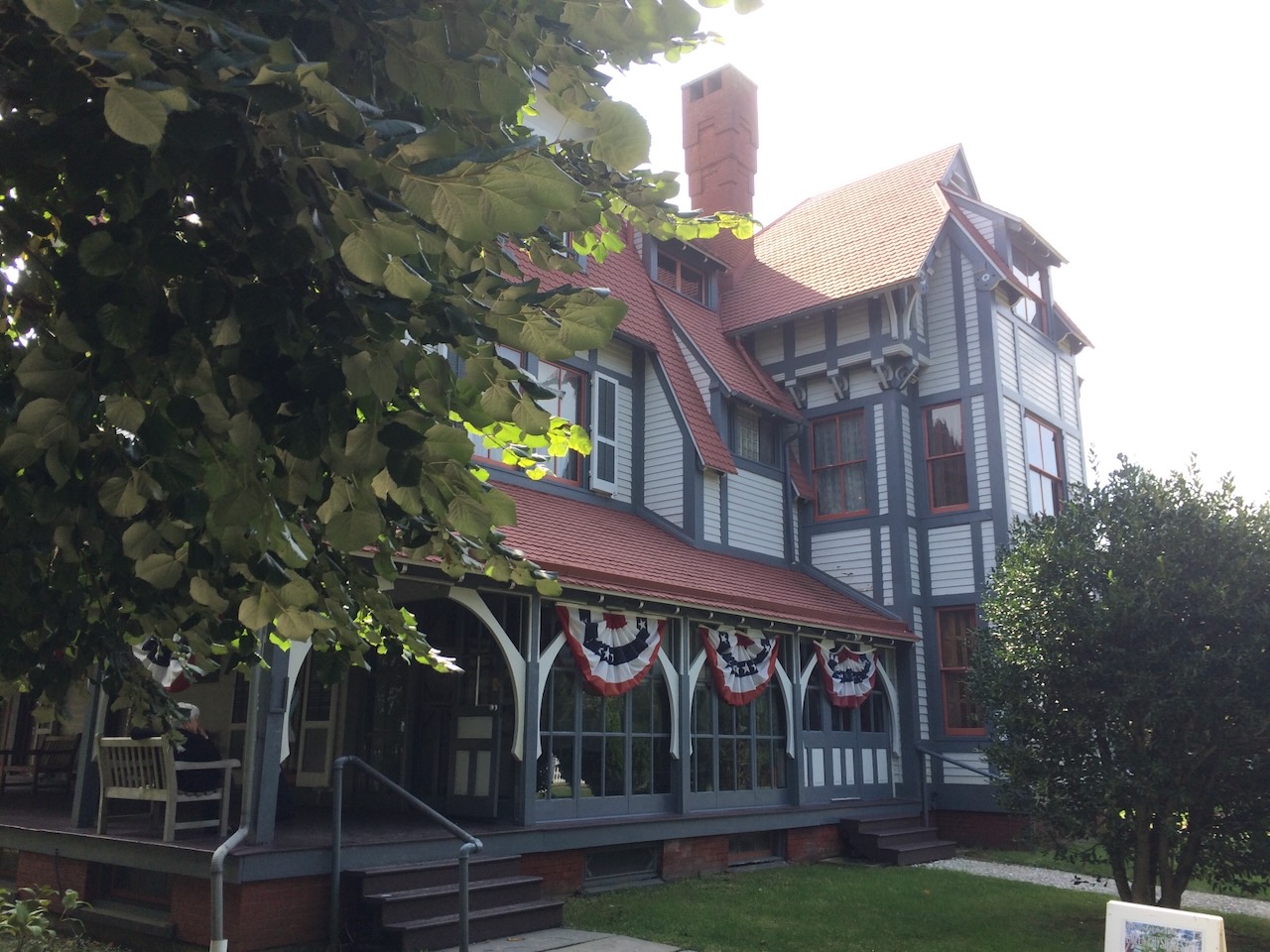 Exterior of Emlen Physick Estate. 