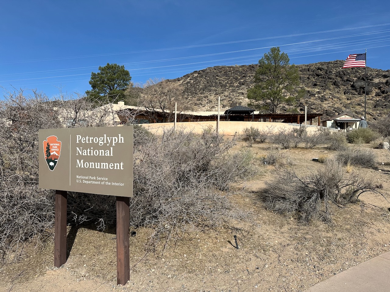 Entrance to Petroglyph National Monument Visitors Center. 
