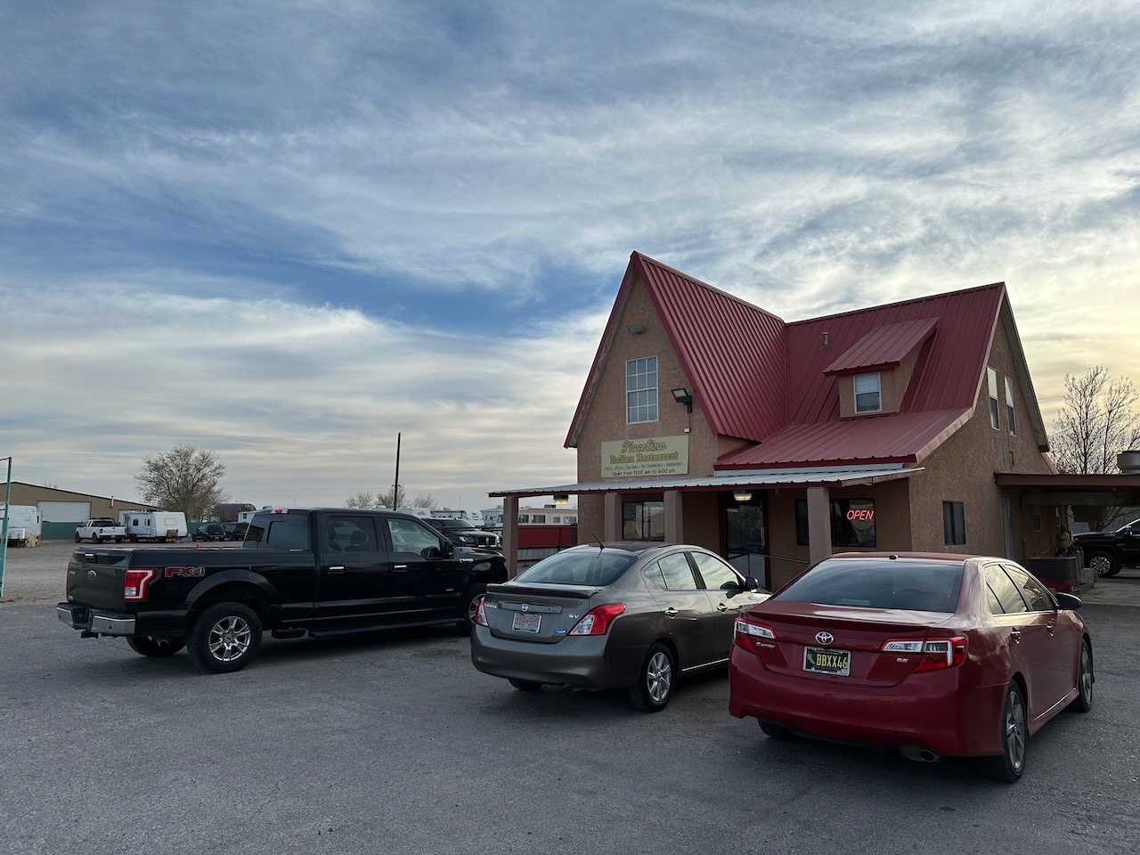 Exterior of Piccolino's Restaurant. 