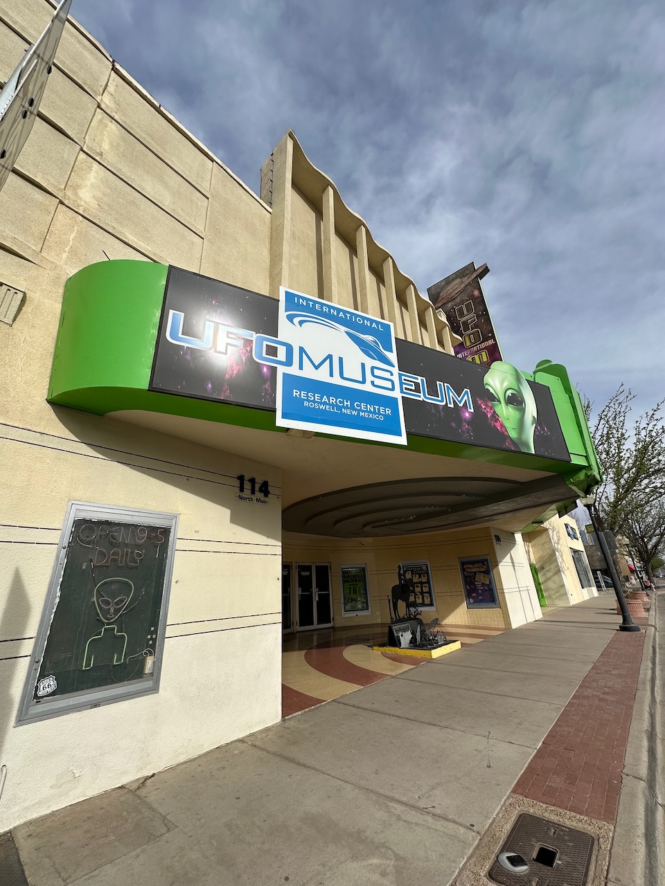 Exterior of UFO Museum in downtown Roswell. 