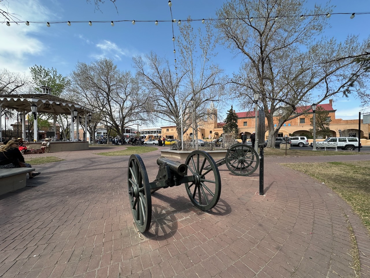 Two cannons in square of Old Town, Albuquerque. 