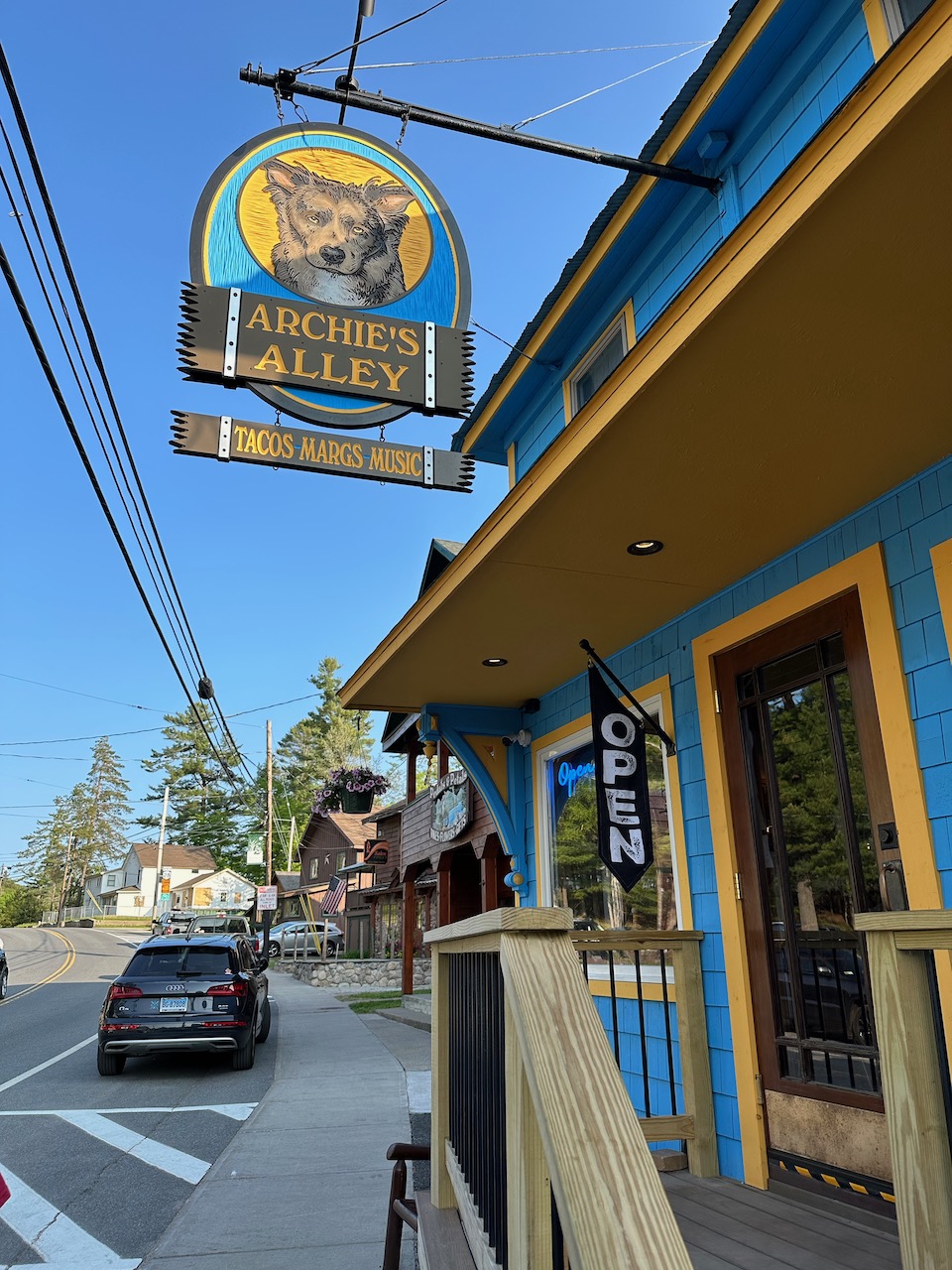 Exterior of Archie's Alley in Inlet, NY