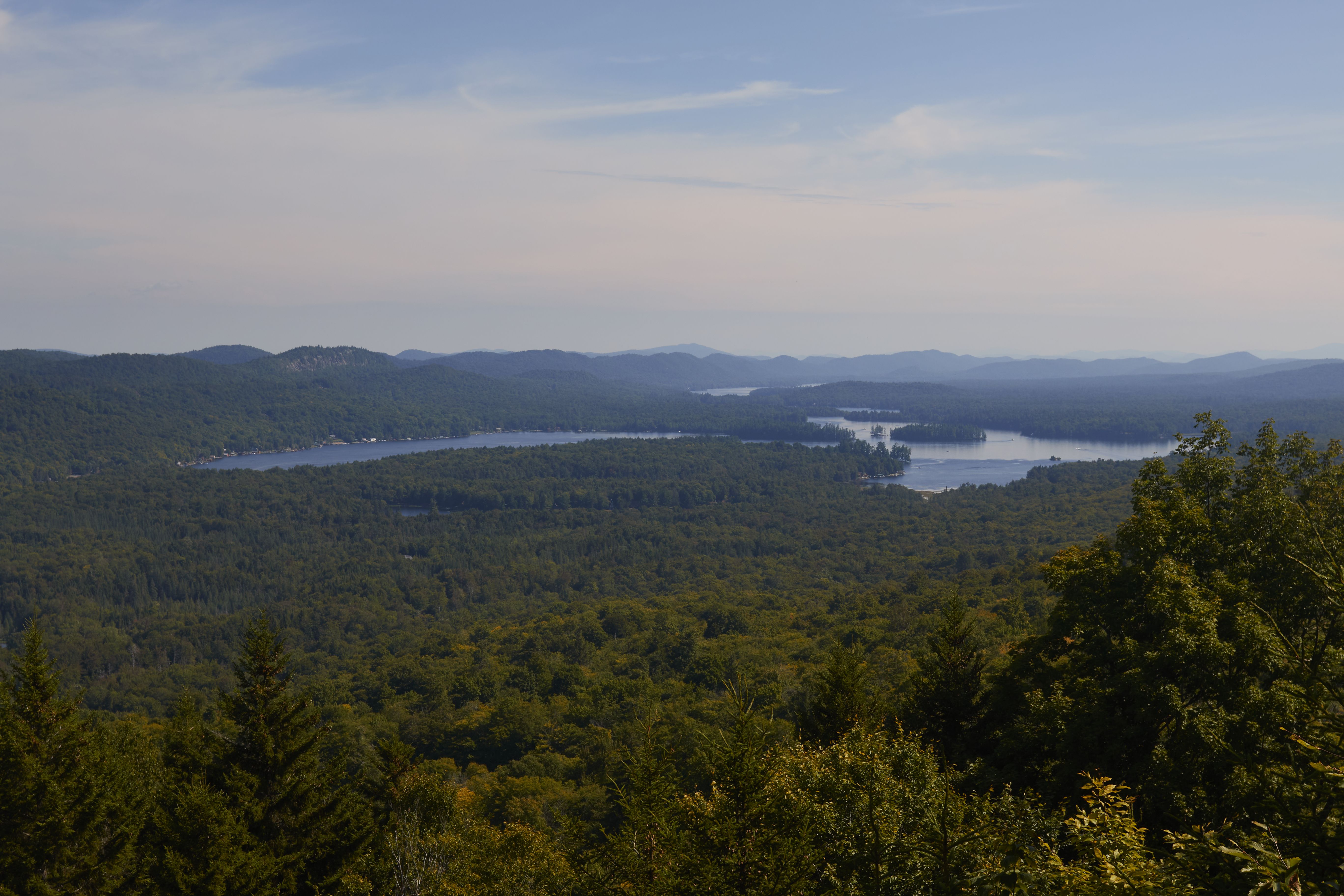 View of Adirondacks from atop Mt. McCauley.