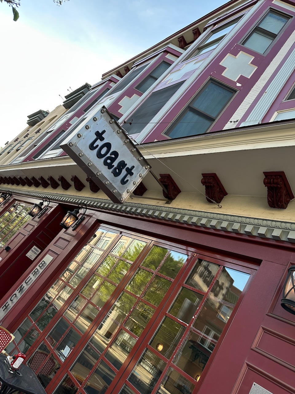 Exterior of Toast City Diner. 