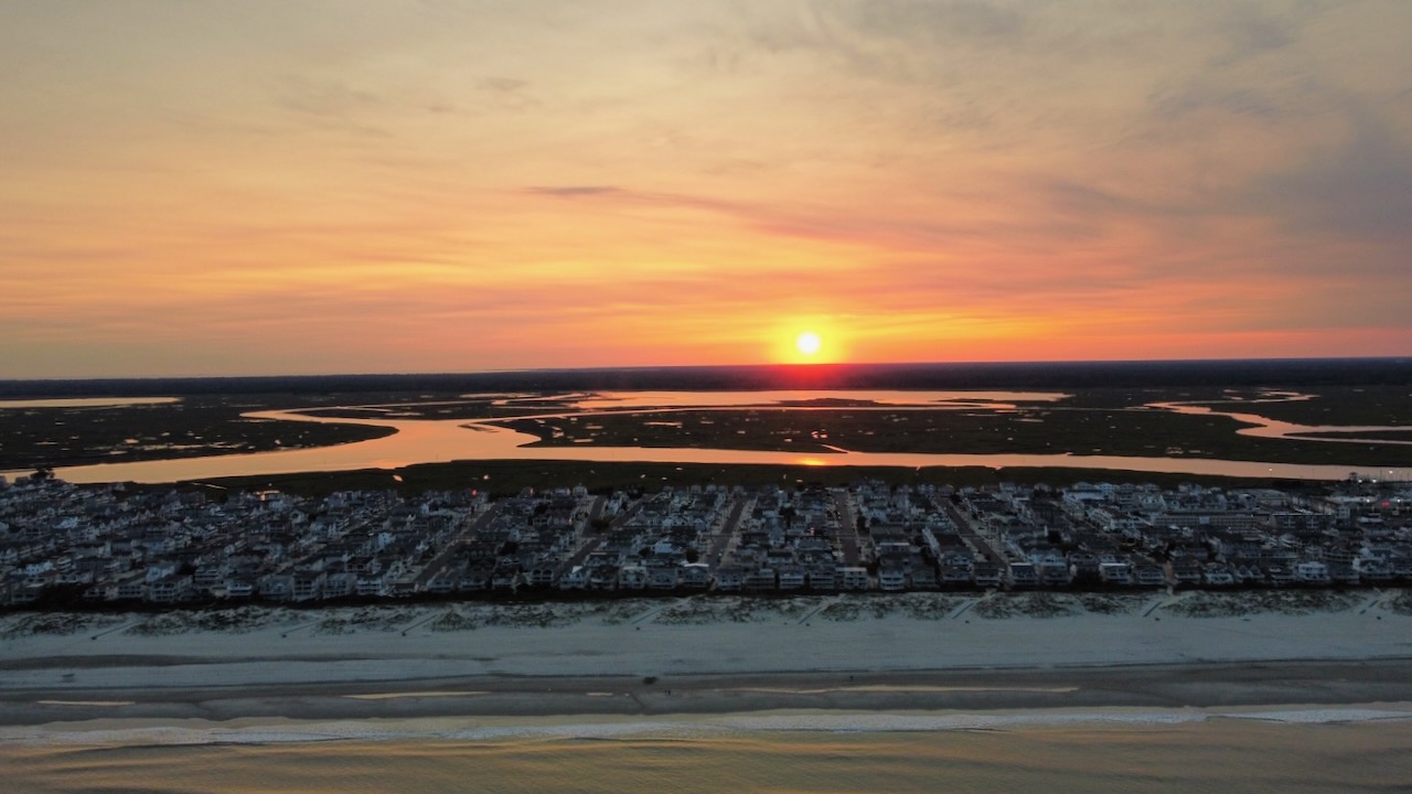 Sunset over Sea Isle City.
