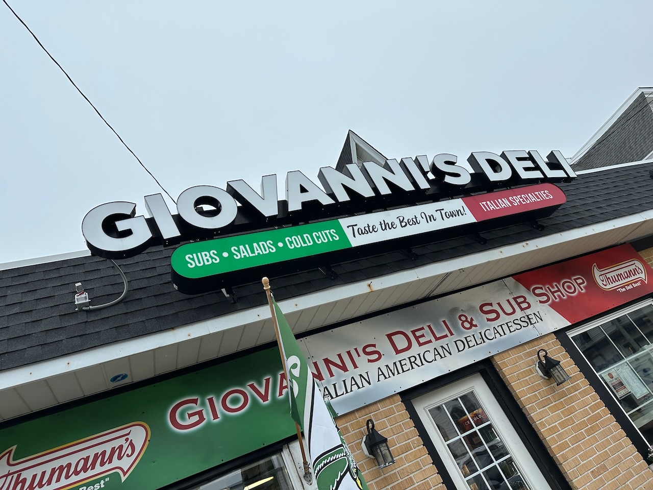 Exterior of Giovanni's Deli. 