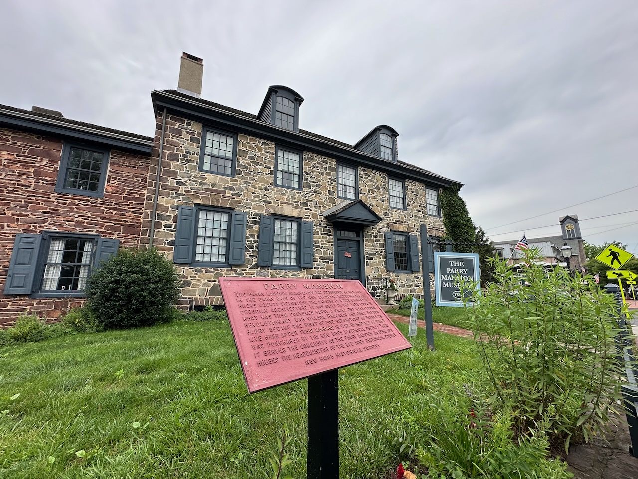 Exterior of Parry Mansion in New Hope. 