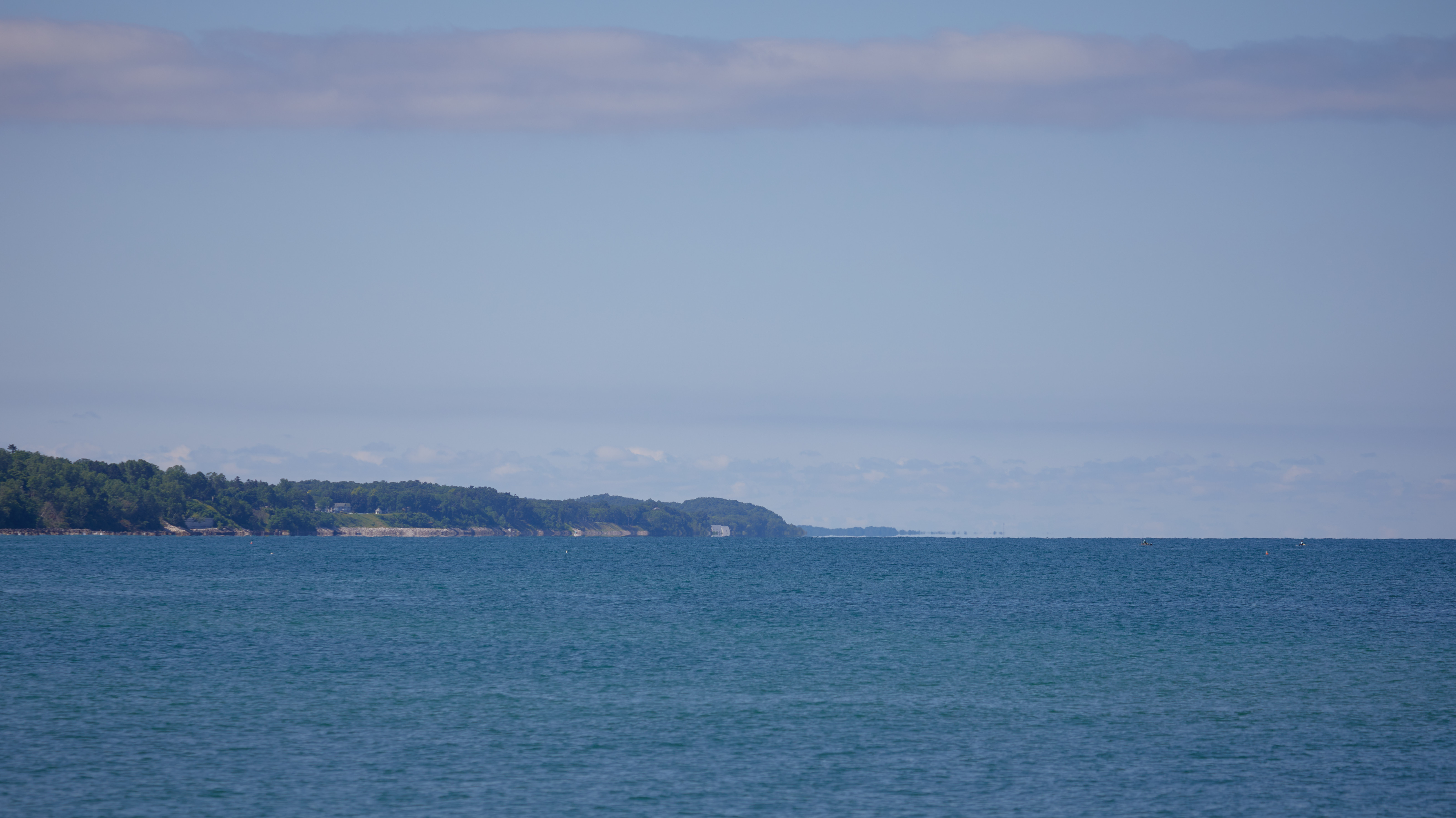 View of Lake Michigan and Silver Beach.