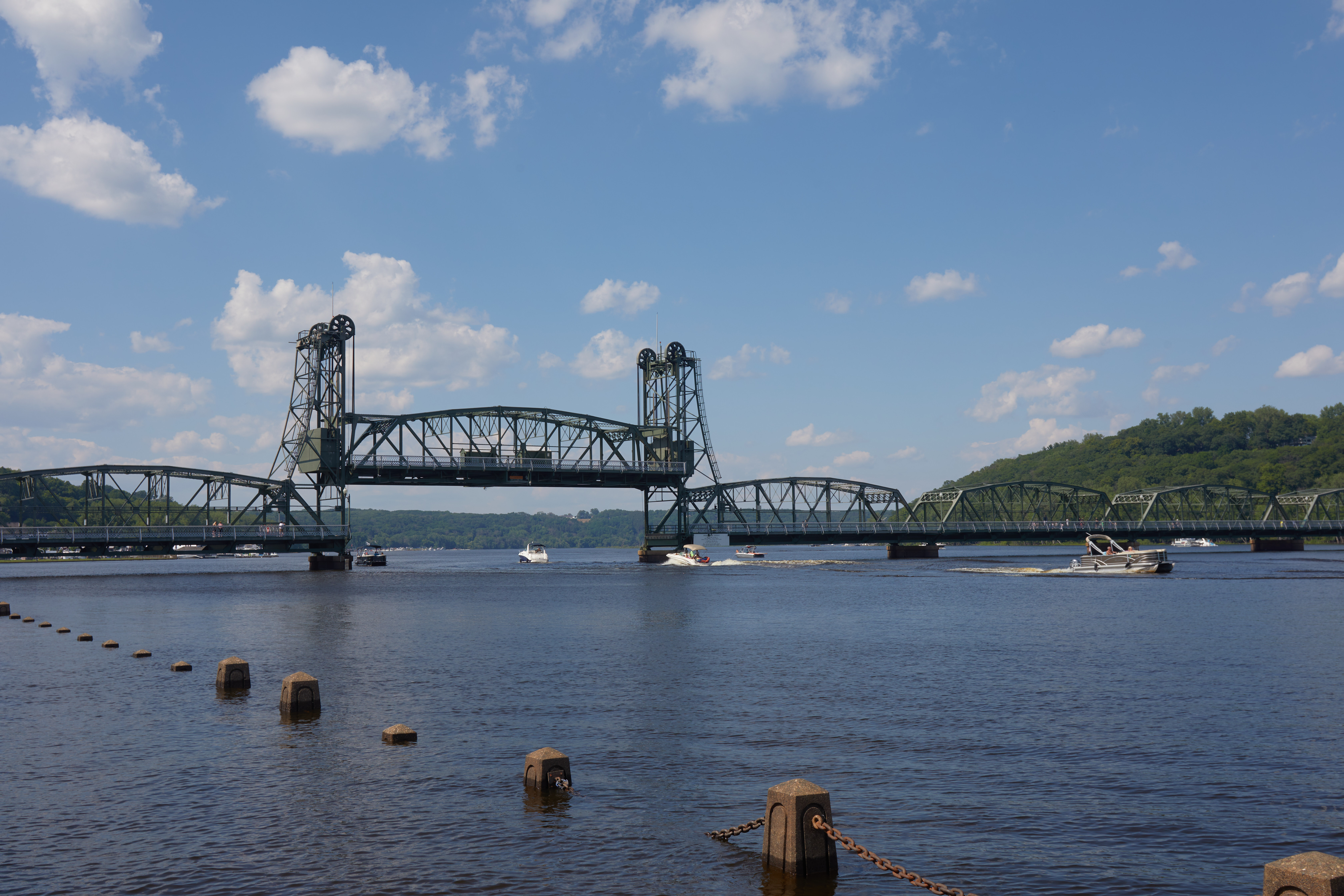 Lift bridge over St. Croix River in Stillwater, Minnesota.