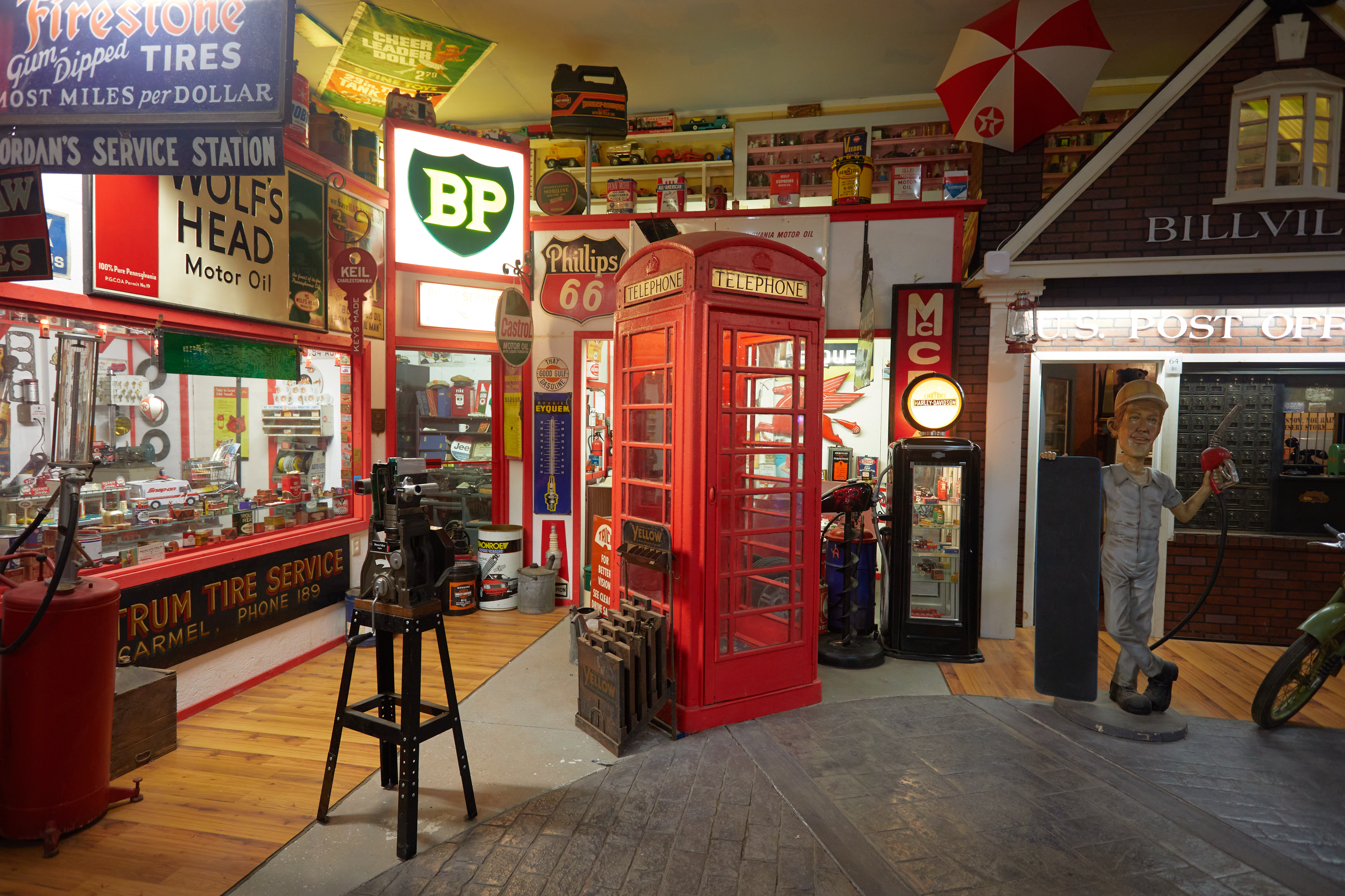 Automotive garage and Post Office in Millville.