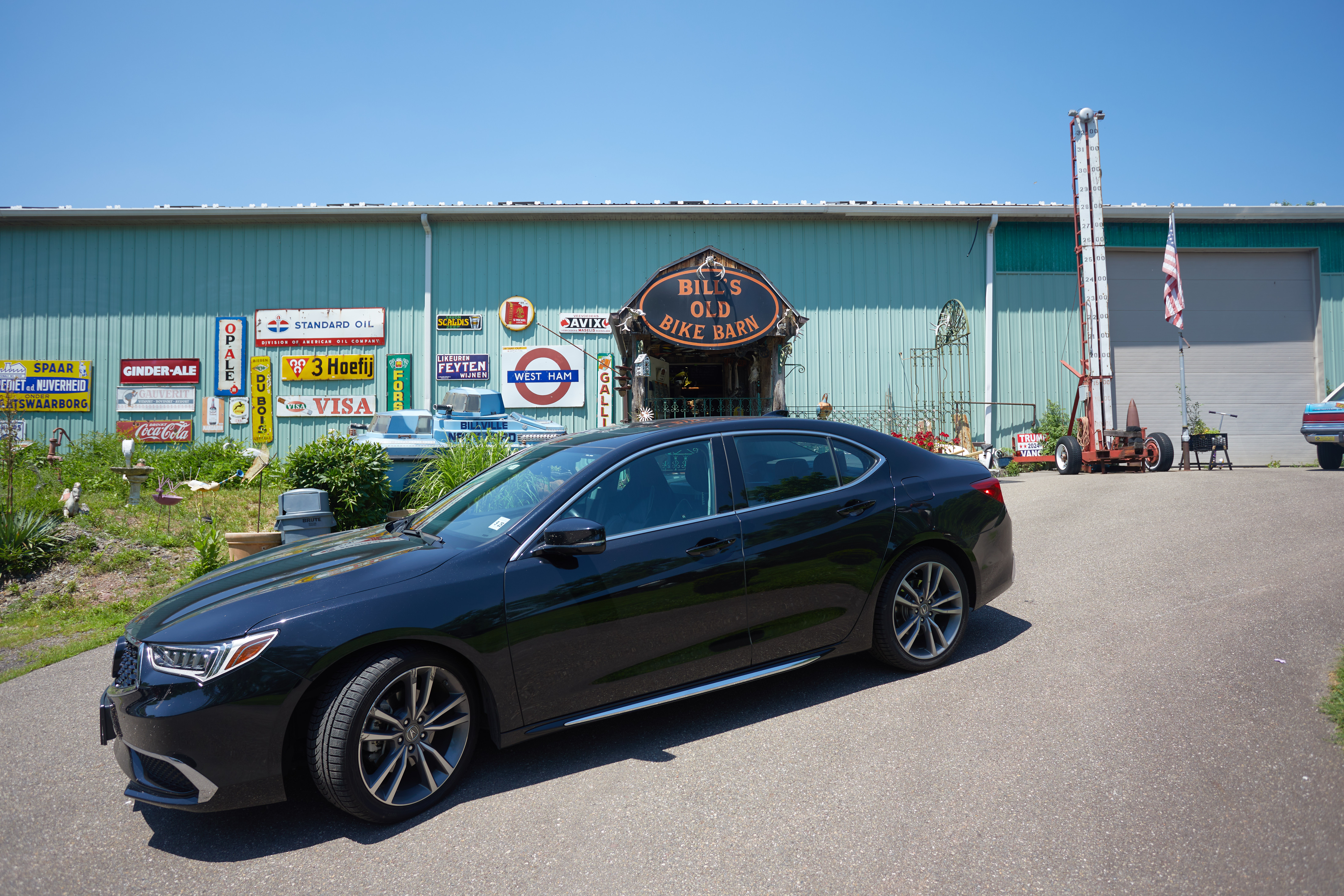 2020 Acura TLX parked in front of museum.