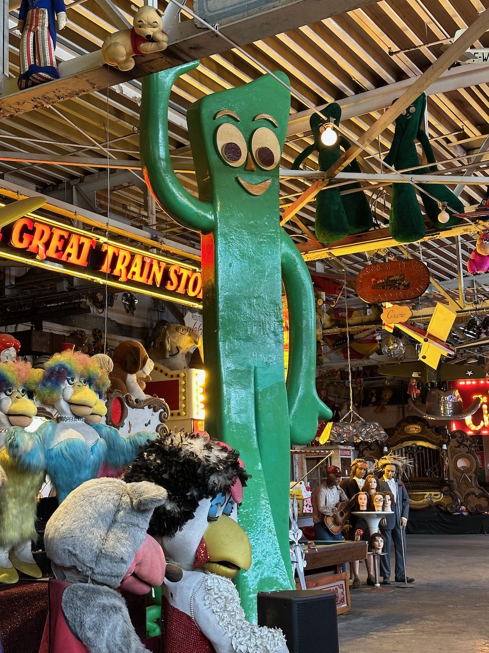 Large gumby statue. 
