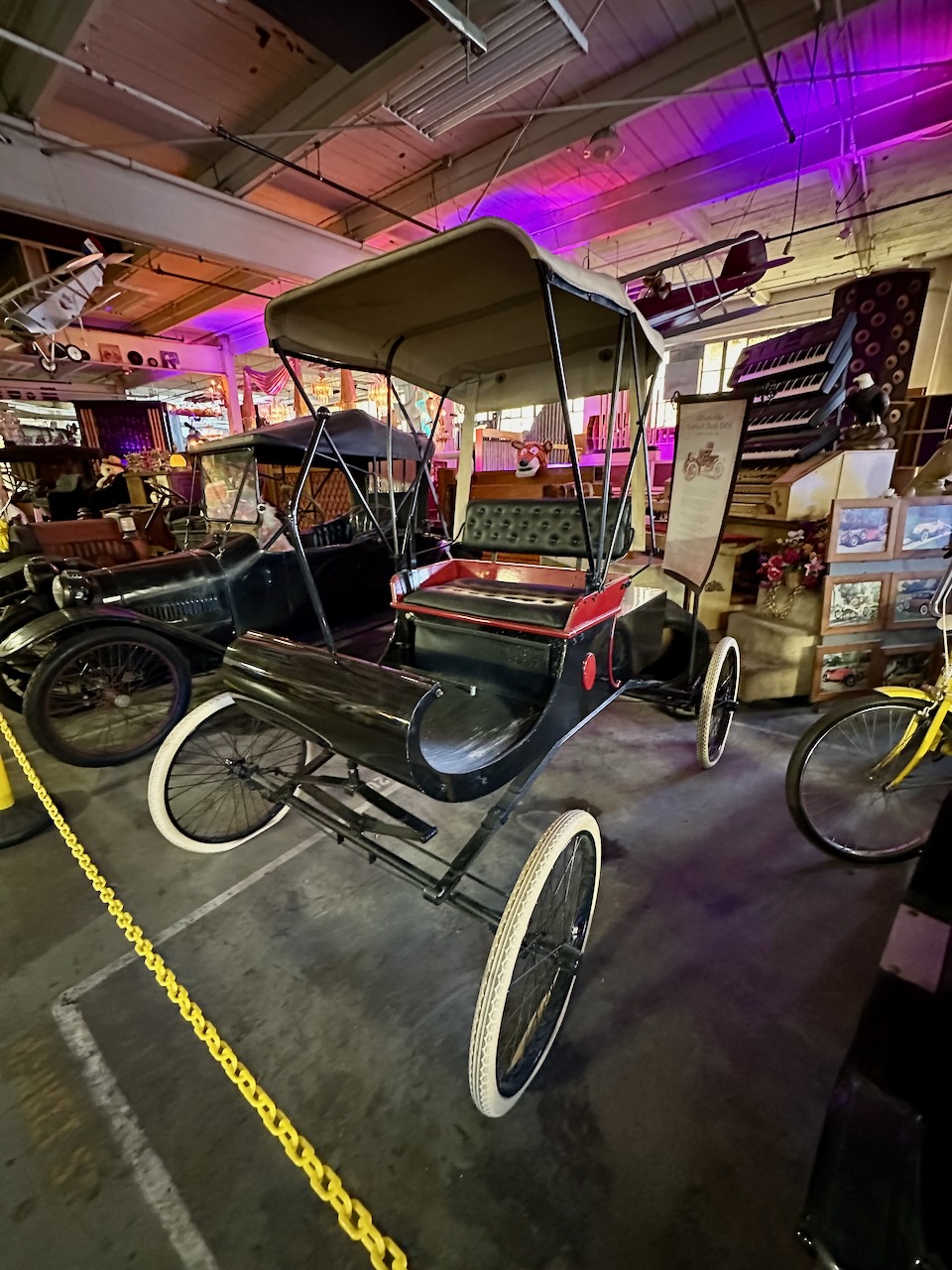 Oldsmobile curved dash car.