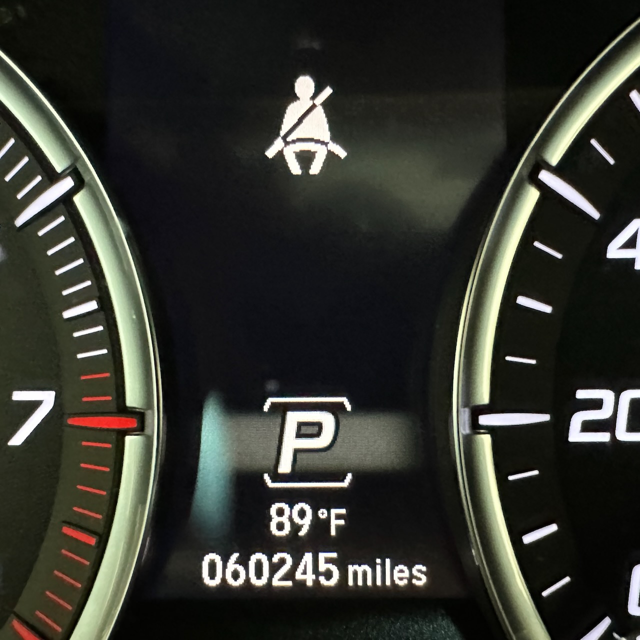 Car odometer reading 60245 miles. 