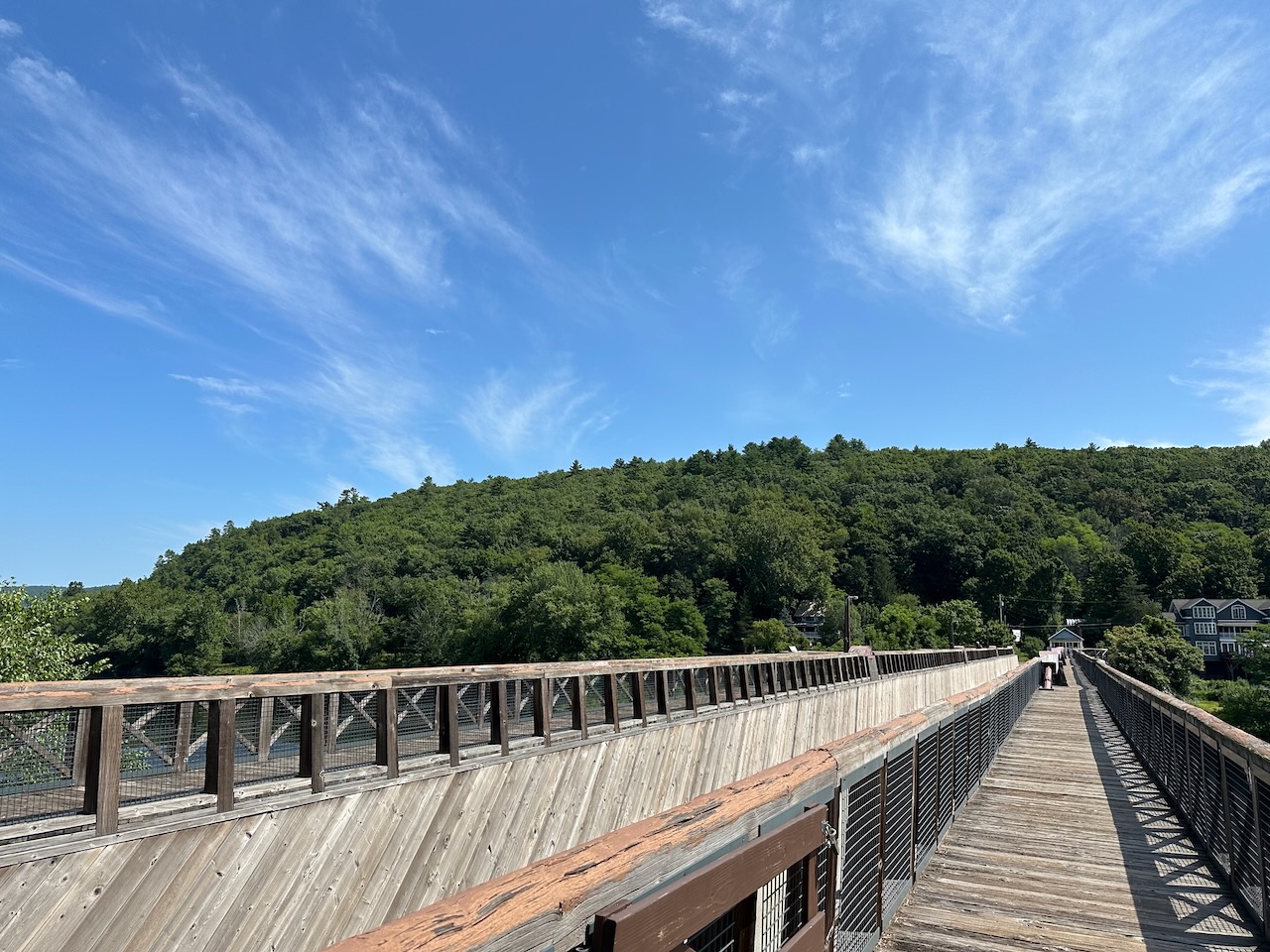 View of Roebling's Delaware Aqueduct. 
