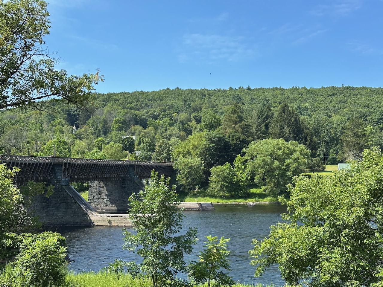 Roebling's Delaware Aqueduct over Delaware River. 