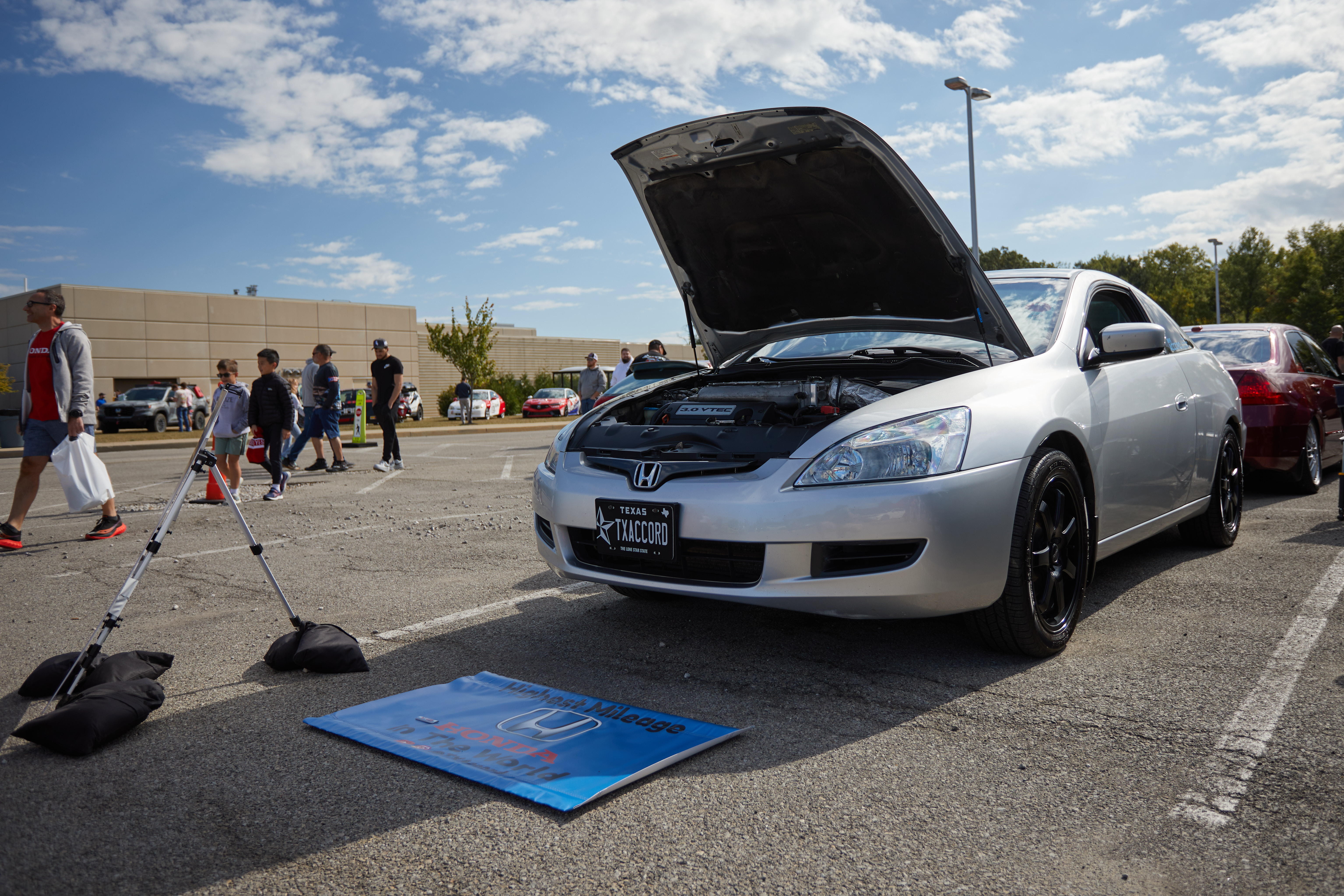 2003 Honda Accord coupe with hood up.