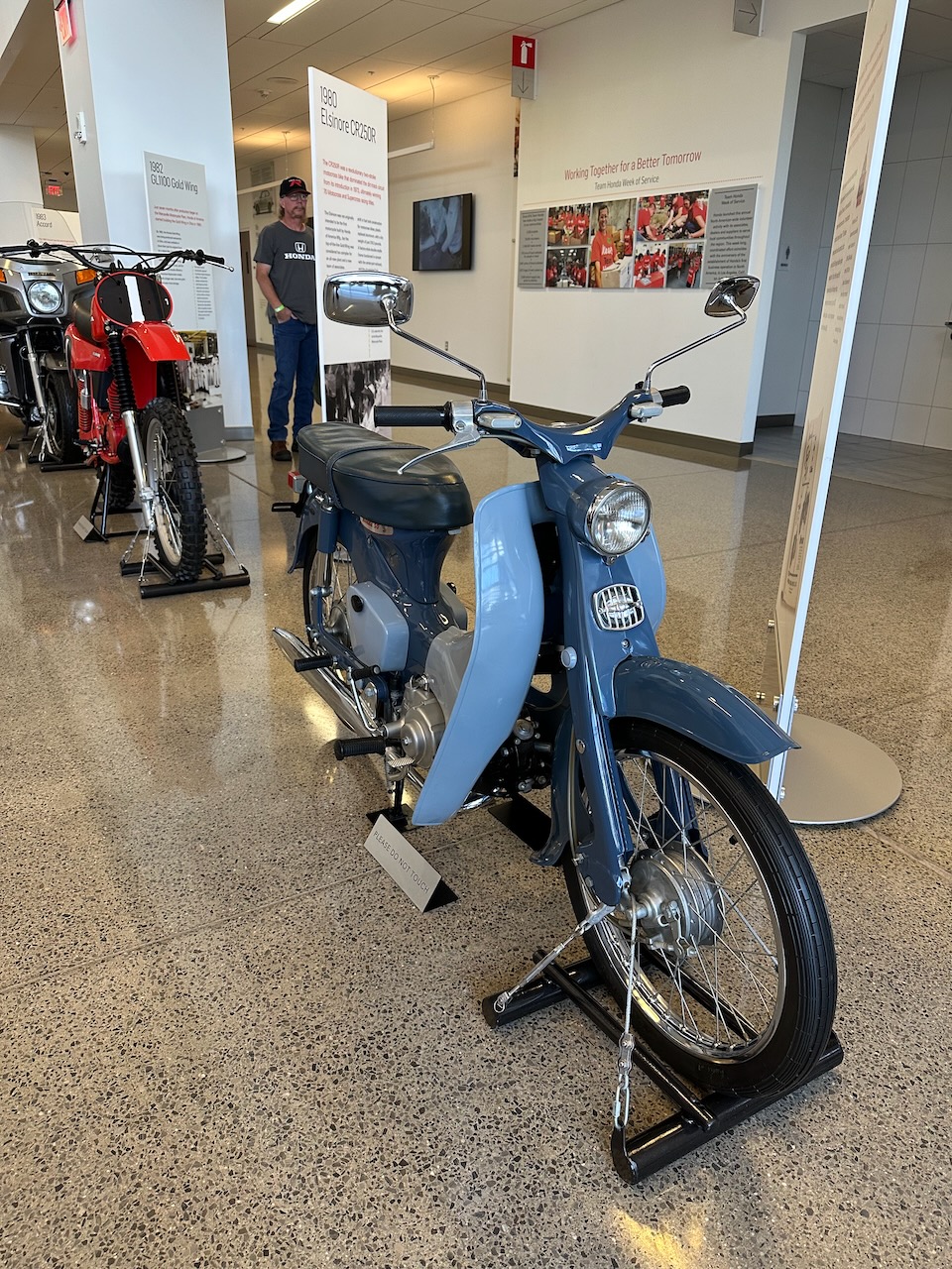 Honda C100 motorcycle.