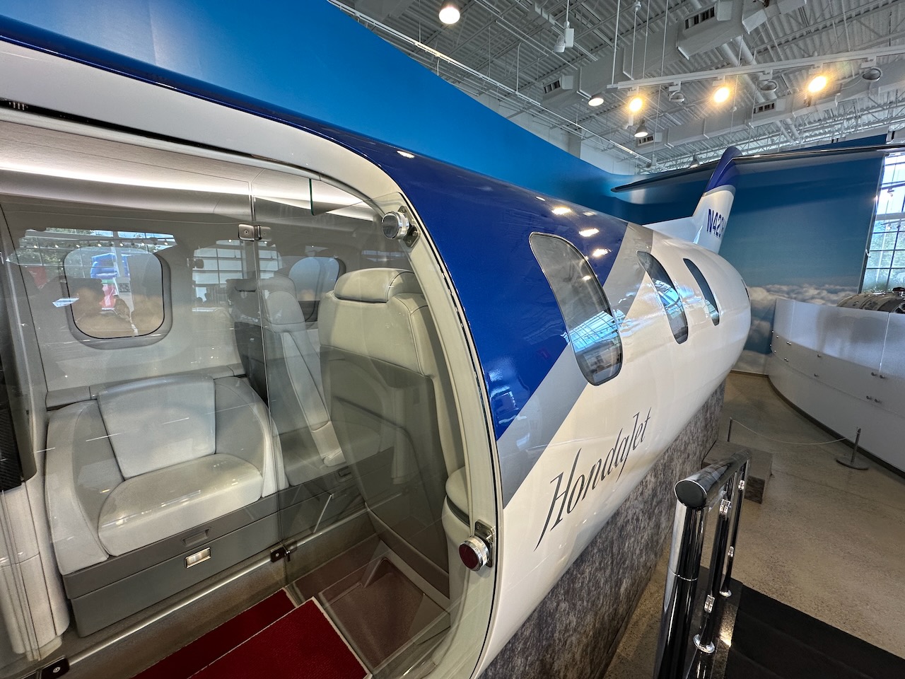 HondaJet interior on display.