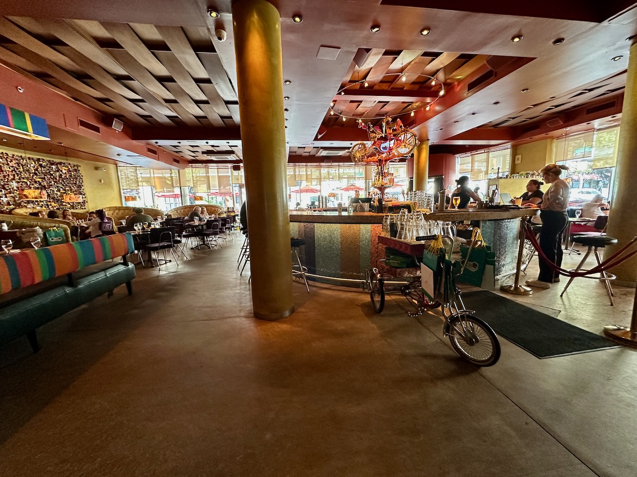 Interior of El Vez Mexican Restaurant.