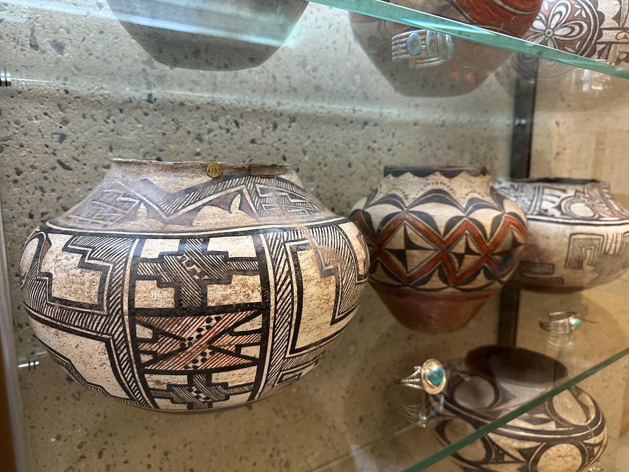 Collection of pottery from Southwestern United States, including various bowls.