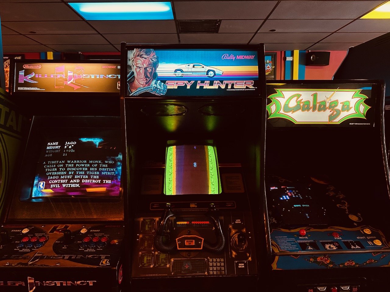 Spy Hunter video game cabinet. 