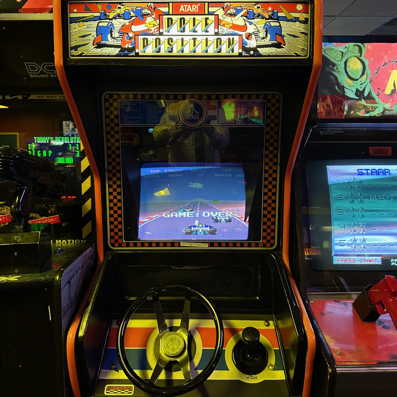 Pole Position video game cabinet.
