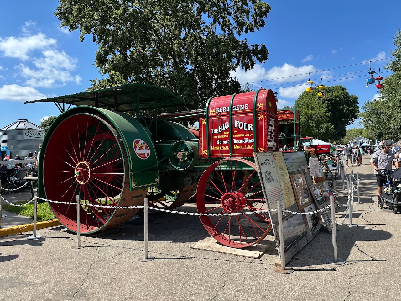 Display of historic tractors