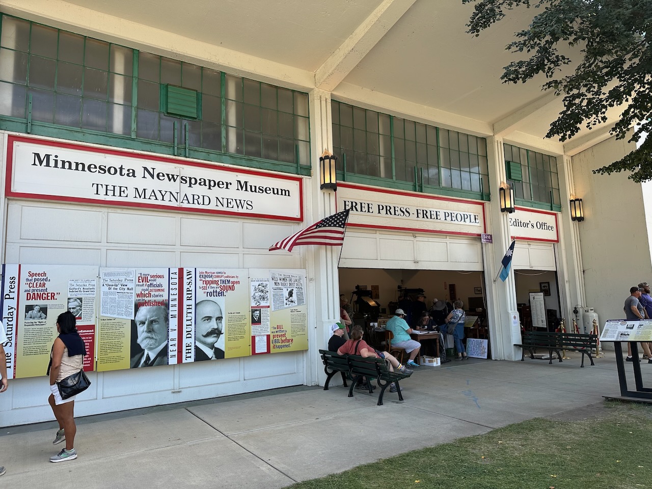 Entrance to Minnesota Newspaper Museum. 