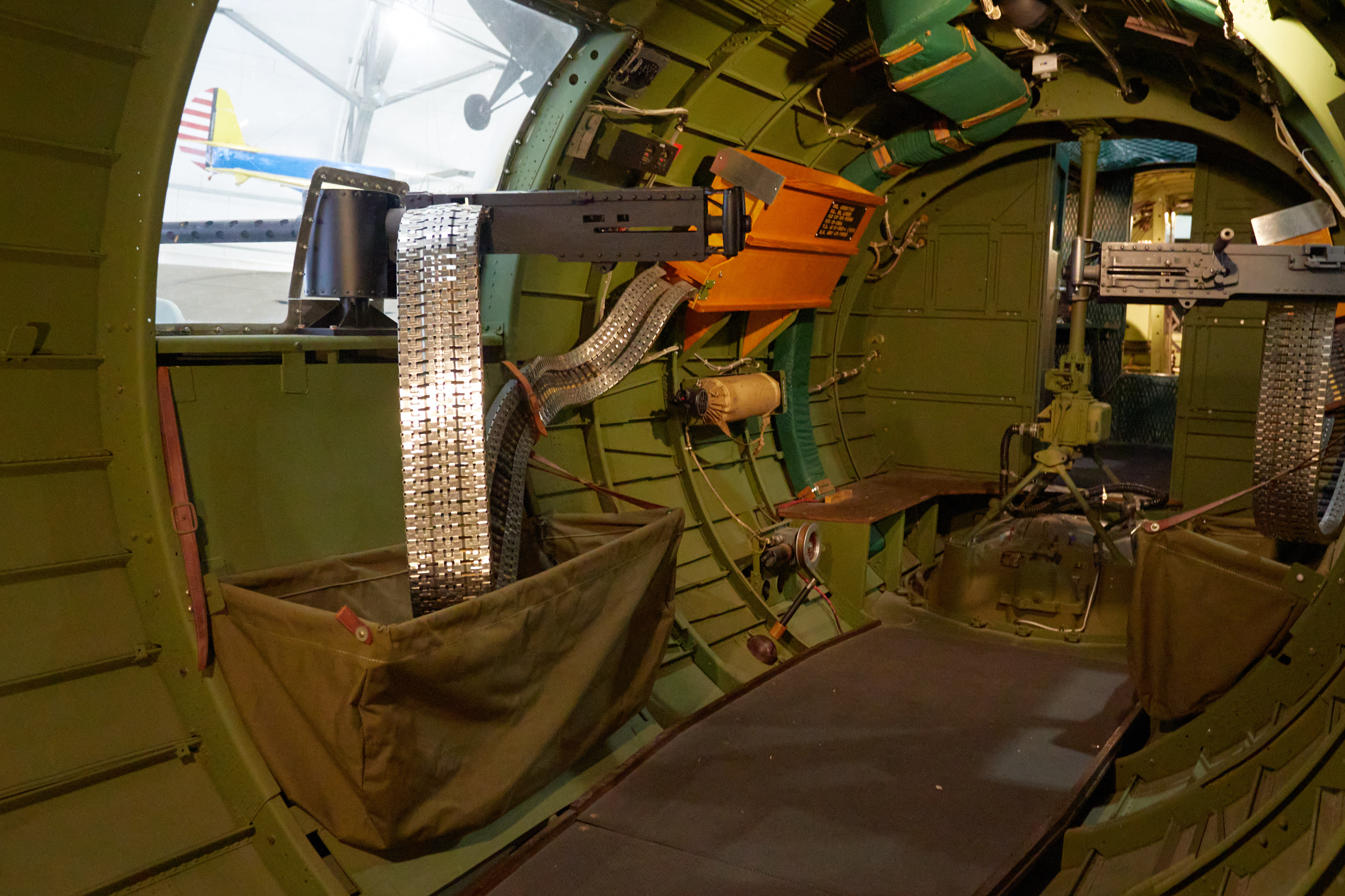 Fuselage of B-17G with machine gunner stations.