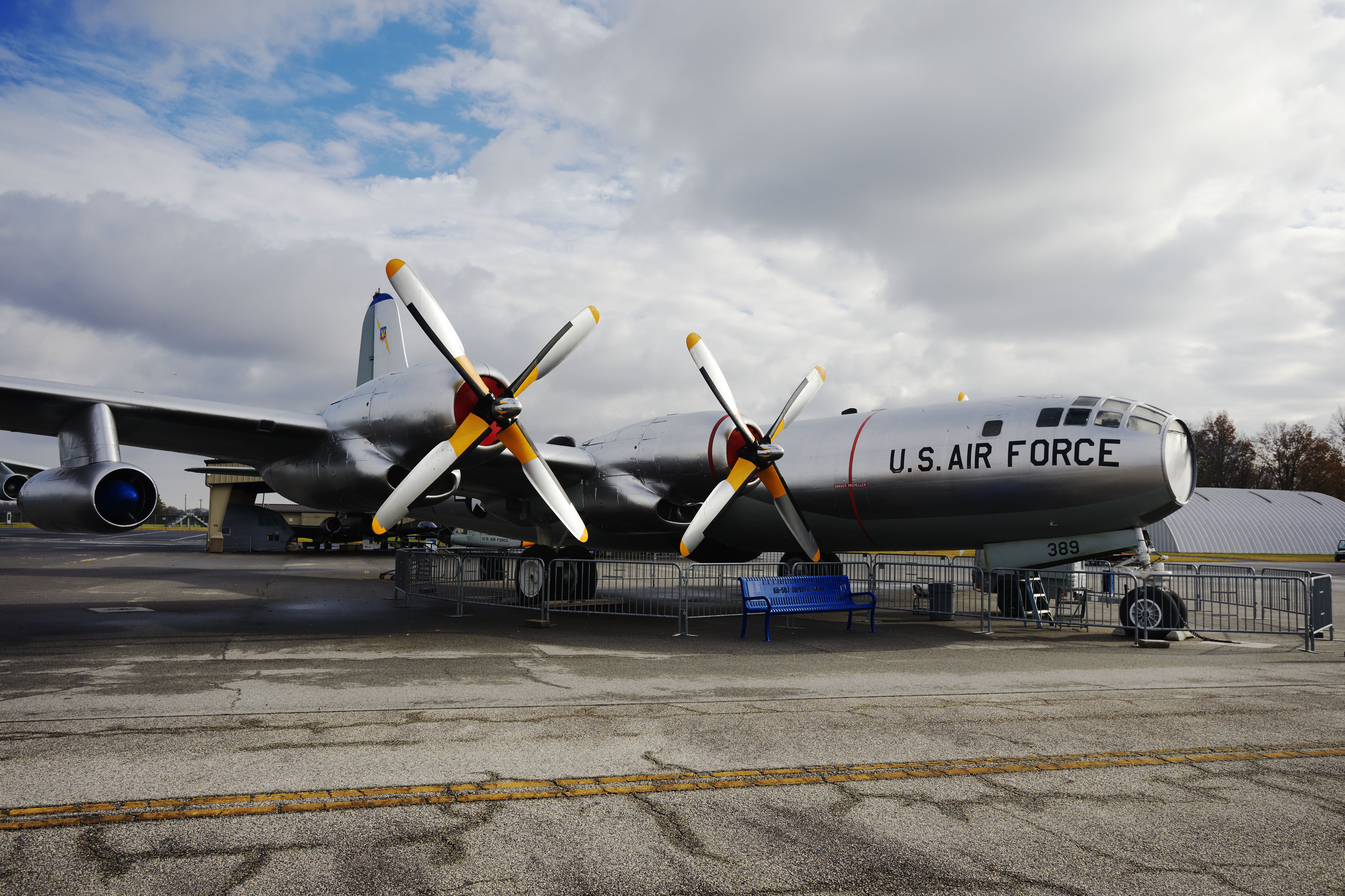 KB-50J Superfortress plane on tarmac. 