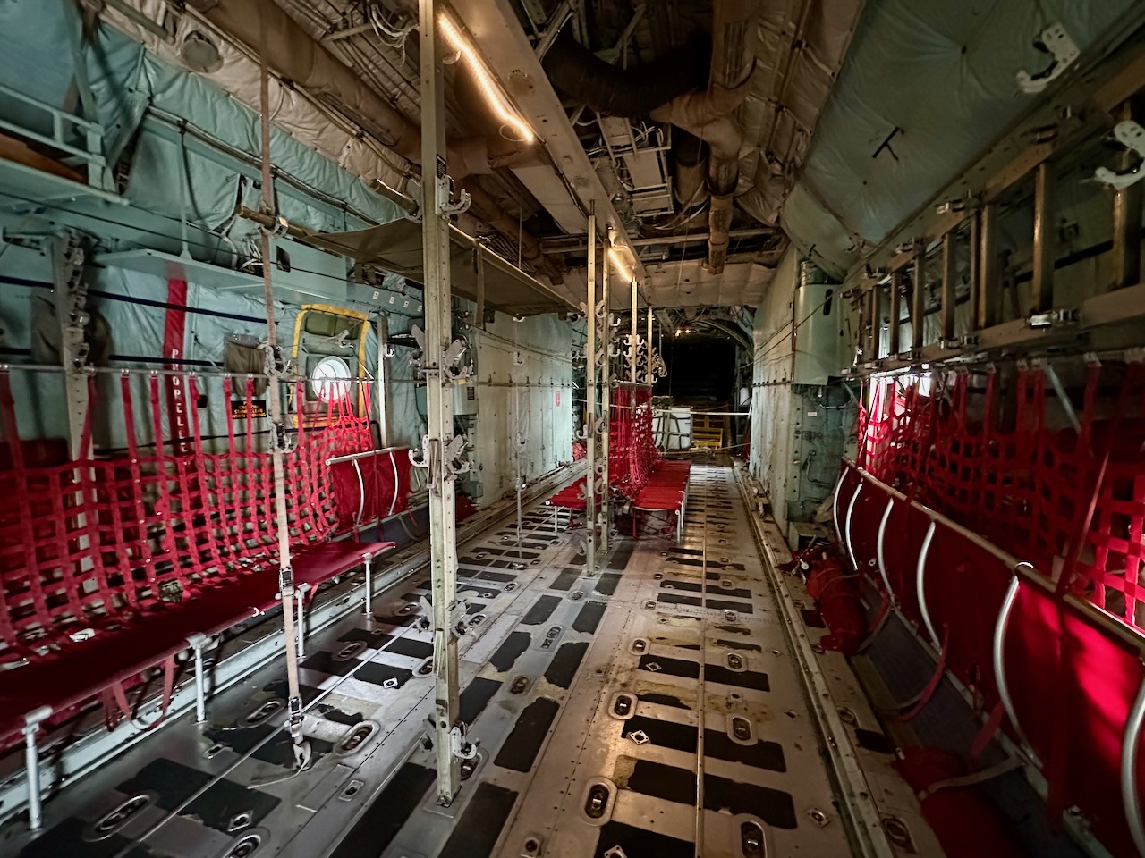 Interior of C-130 Hercules. 