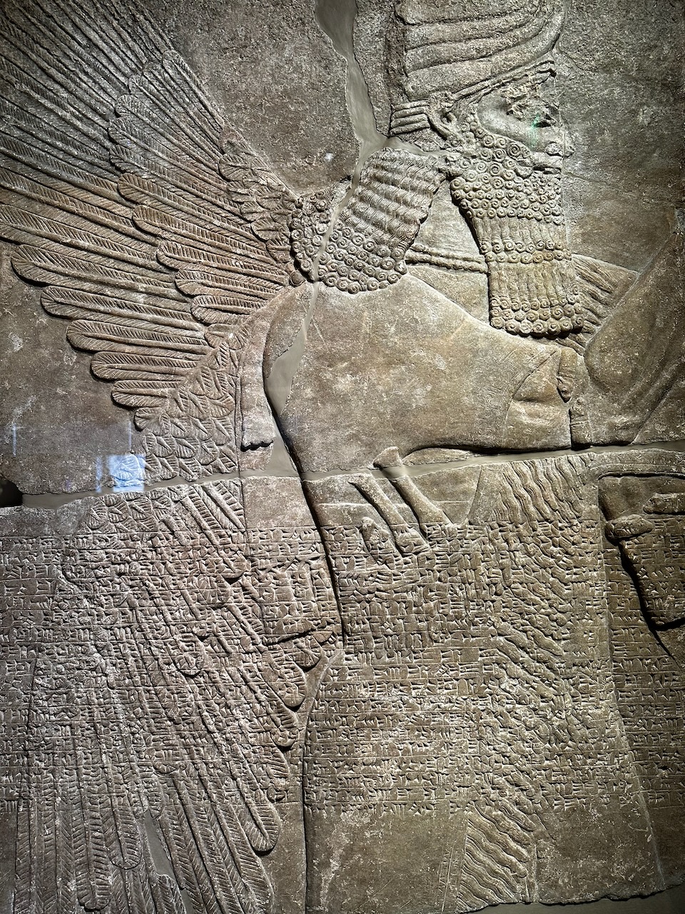 Relief of a winged genie from the palace of Ashurnasirpal II