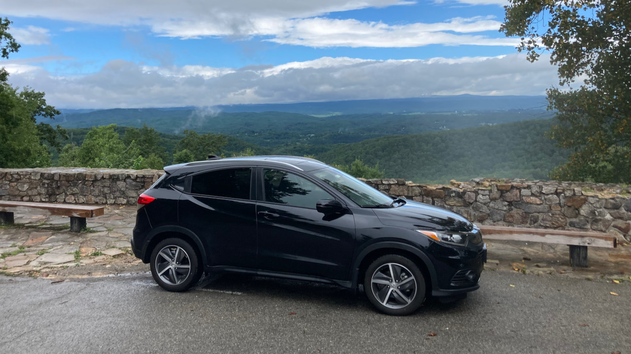 2021 Honda HR-V parked on pullout over Draper's Pass.