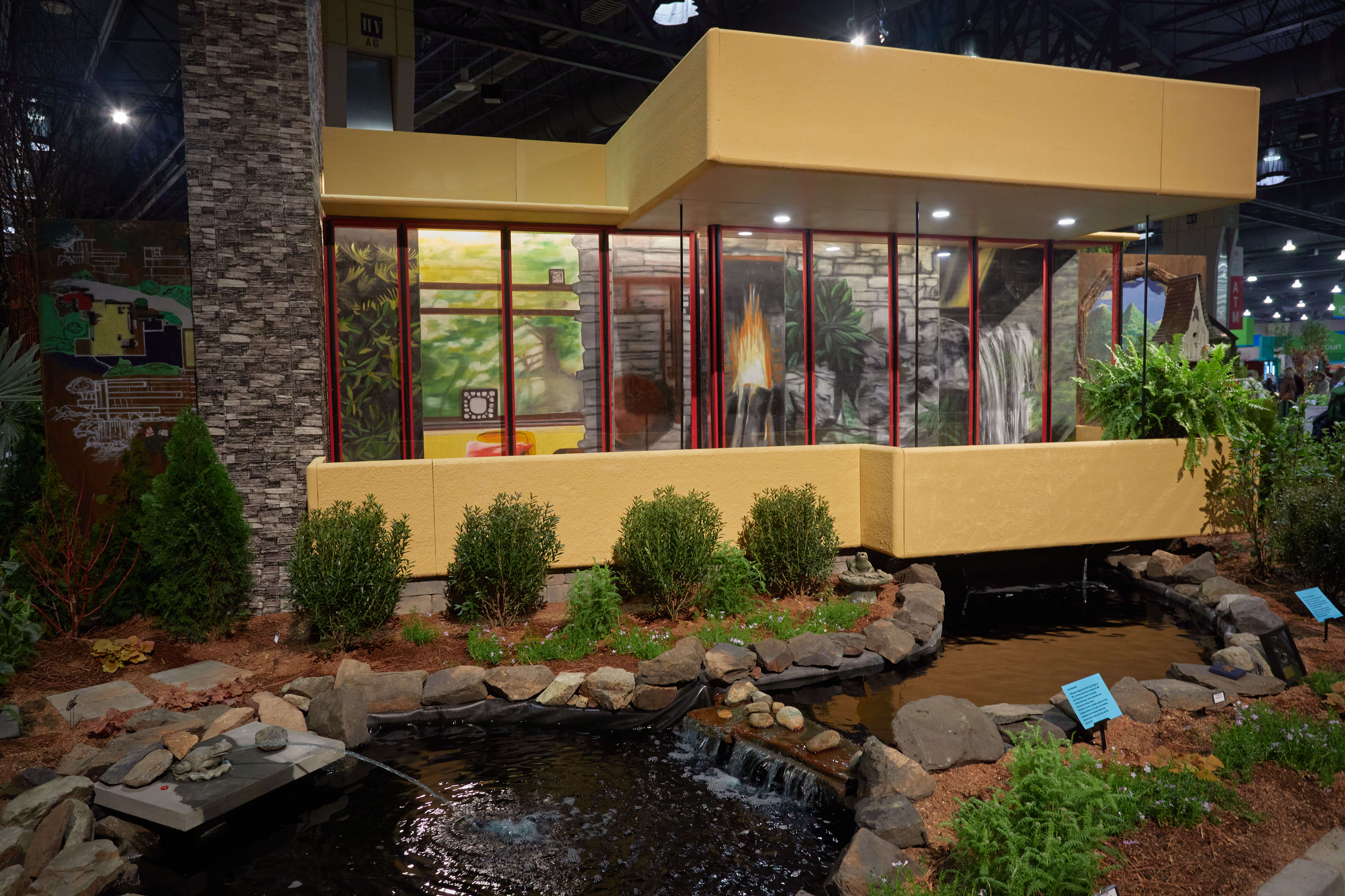 Scale model of Falling Water house