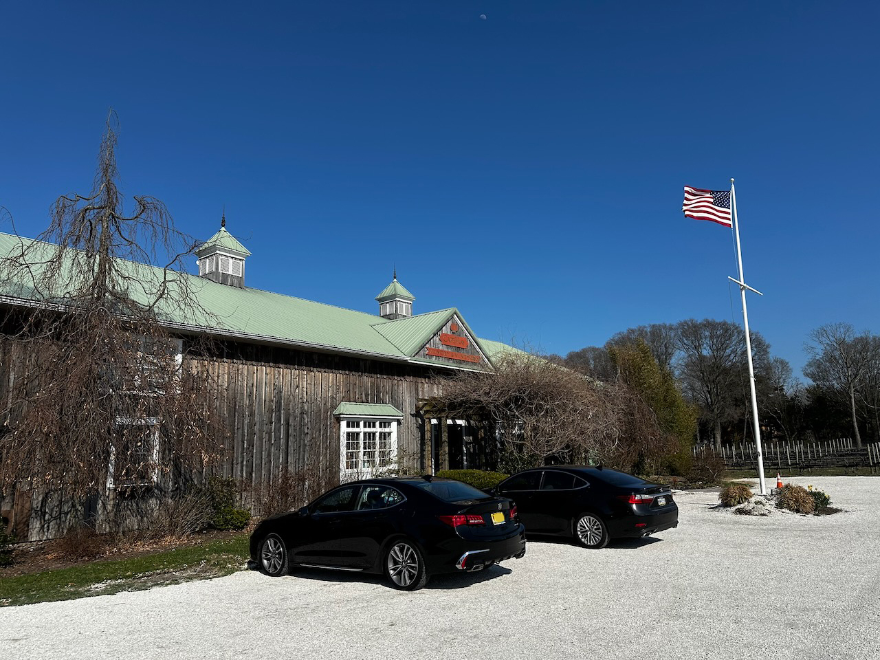 2020 Acura TLX parked in front of Cape May Winery.