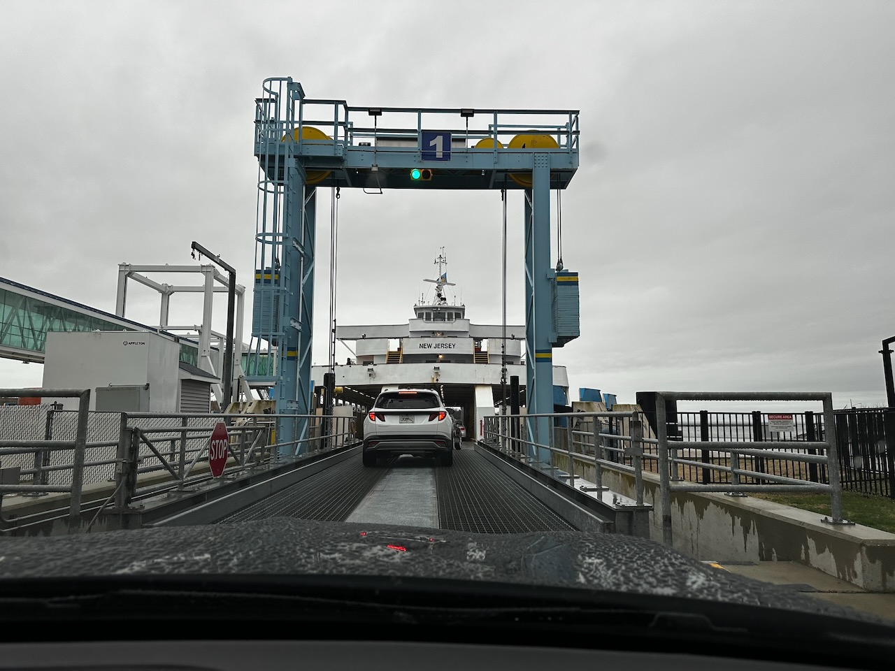 Entrance ramp onto ferry.