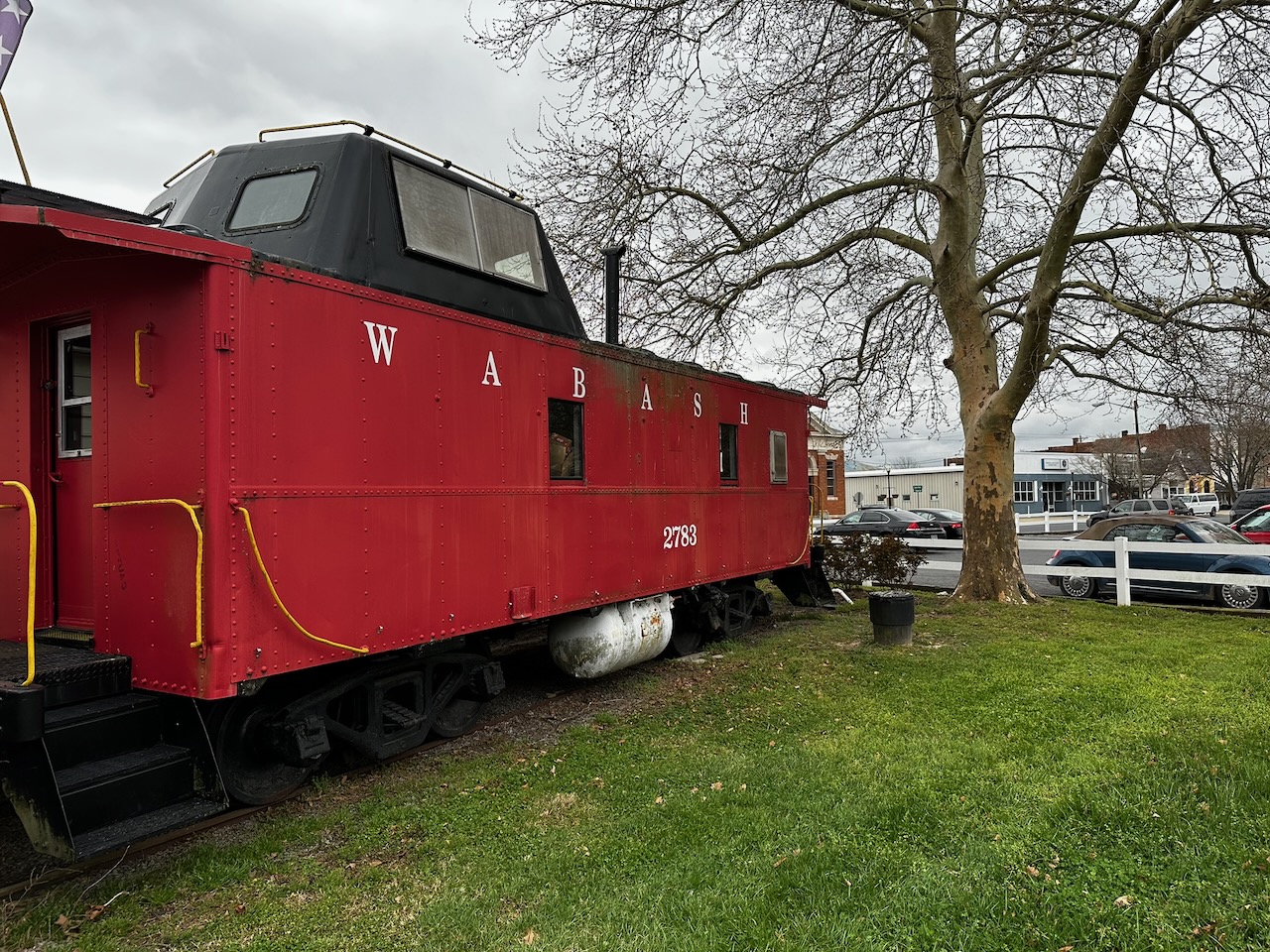 1949 Wabash Caboose, painted red.