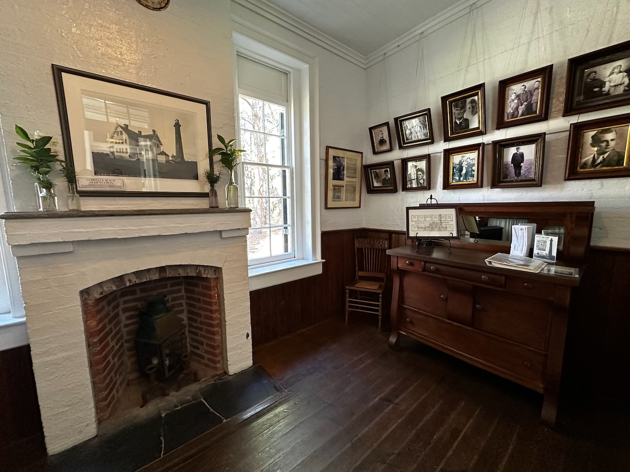 Display of historical items from lighthouse.