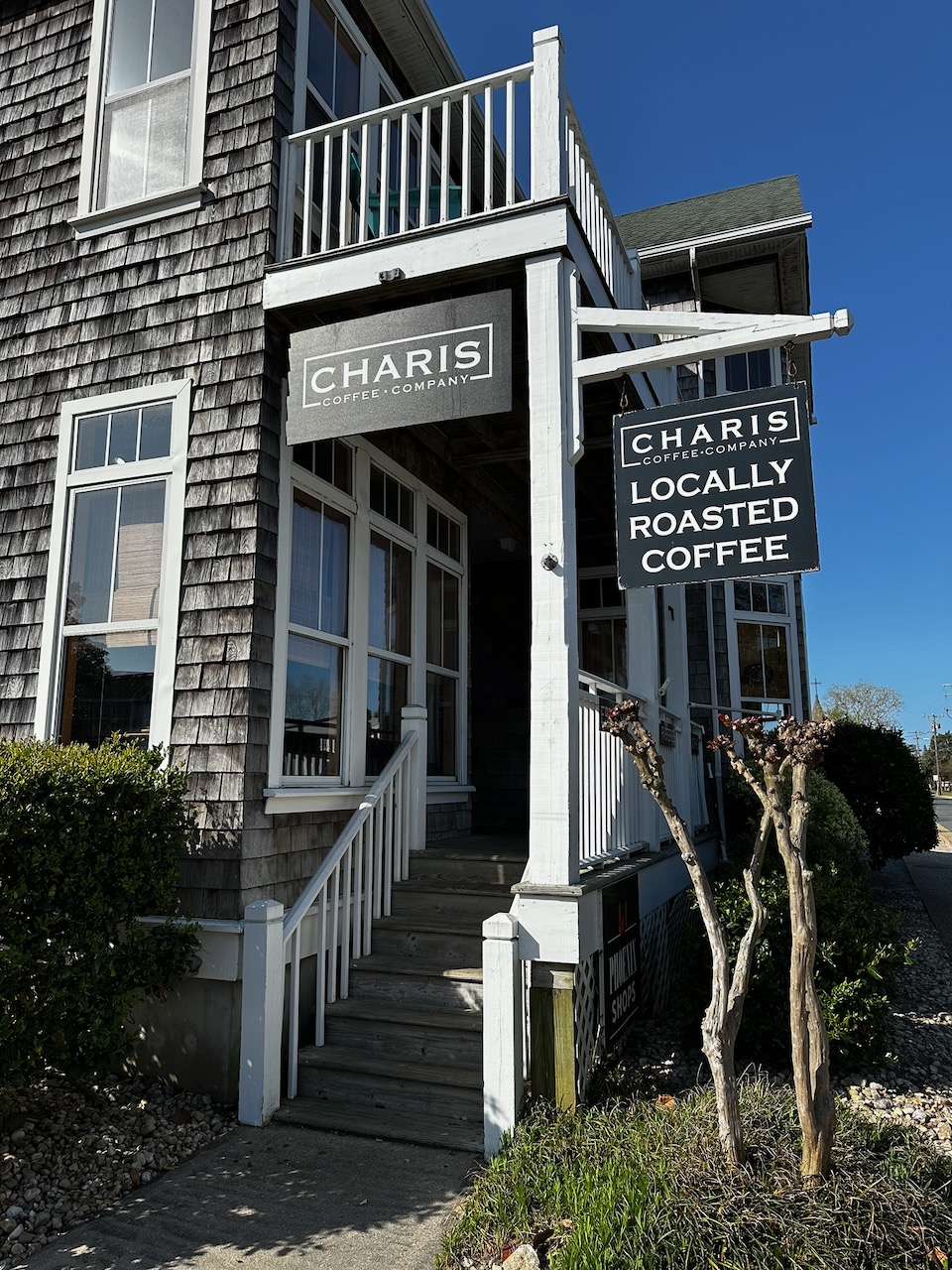 Exterior of Charis Locally Roasted Coffee.